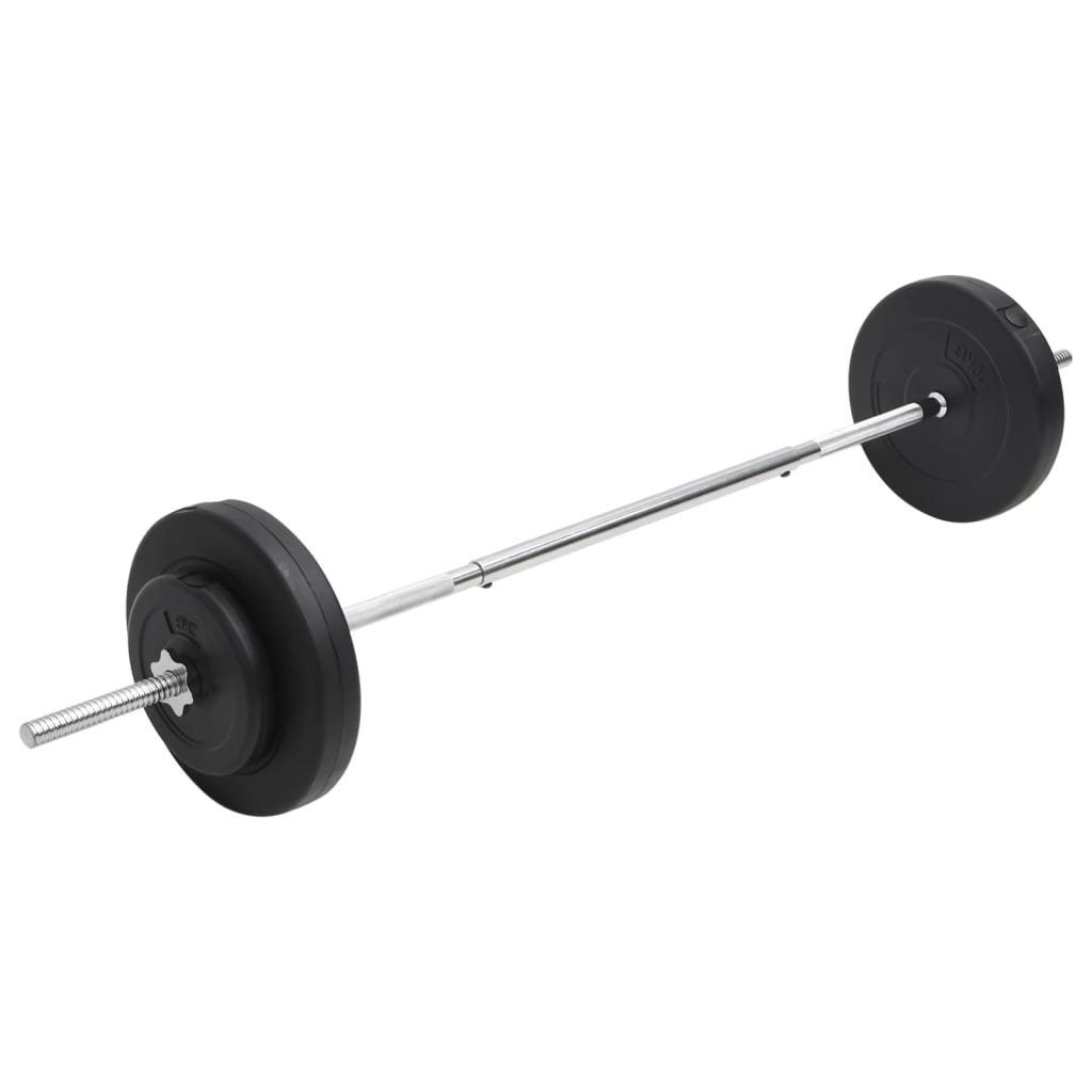 vidaXL Langhantel Langhantel mit Gewichten Set 30 kg
