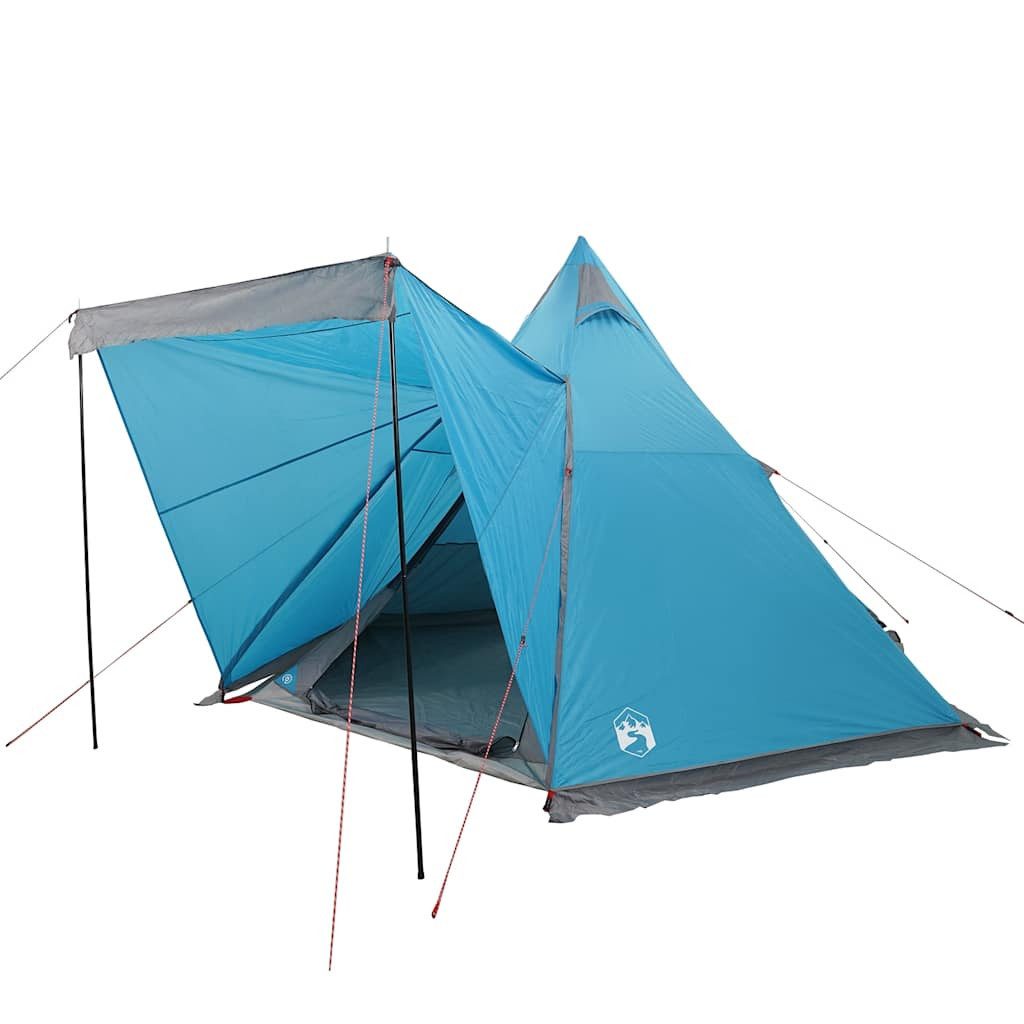 vidaXL Tipi-Zelt Tipi-Familienzelt 6 Personen Blau Wasserdicht, Personen: 6 (1 tlg)