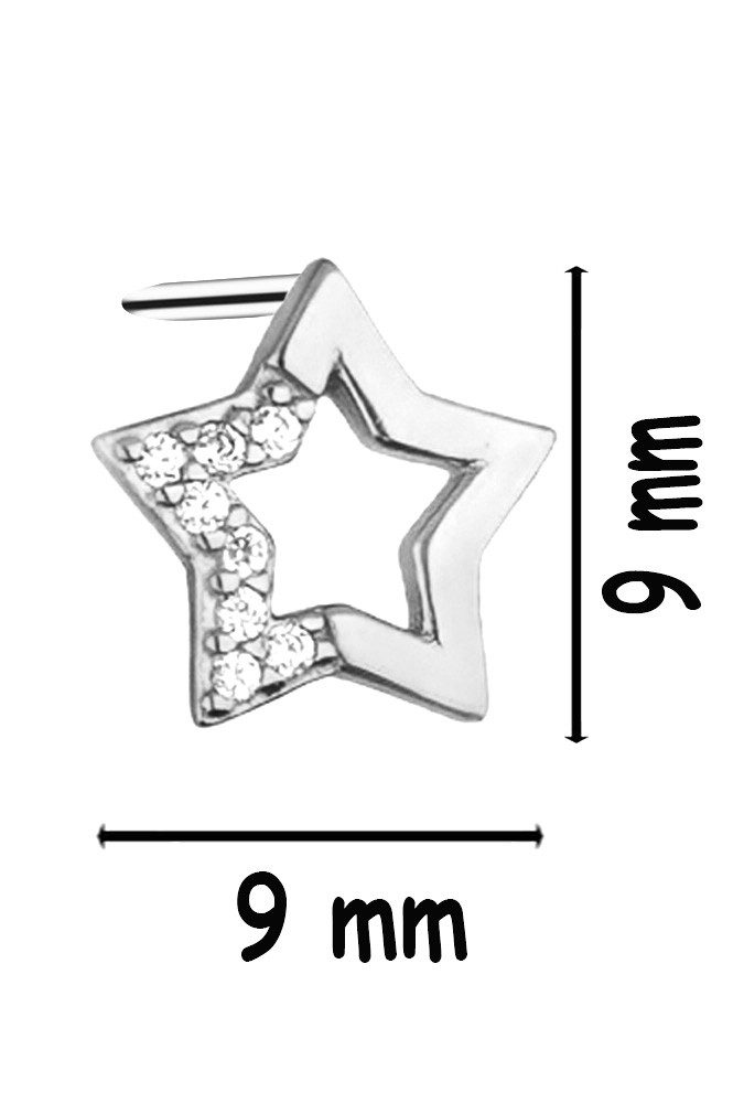 Limana Paar Ohrstecker 925 Silber Sterne 9mm gold Kinder Mädchen Frauen Damen Ohrringe (Weihnachtsgeschenk inkl. Schmuckdose Kinderschmuck), Geschenk Ostern Weihnachten Geburtstag Nikolaus Ostern