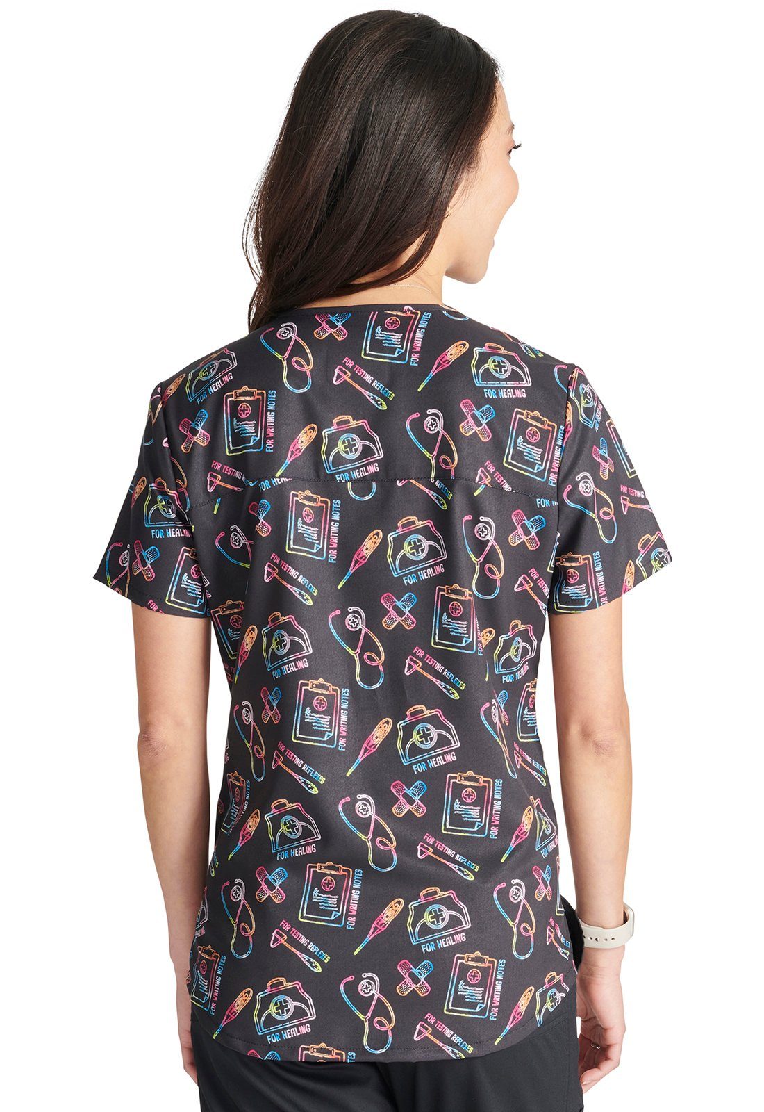 Cherokee Funktionsbluse Bunt bedruckter Damen Kasack "Caring Essentials" Kasack mit Motiv