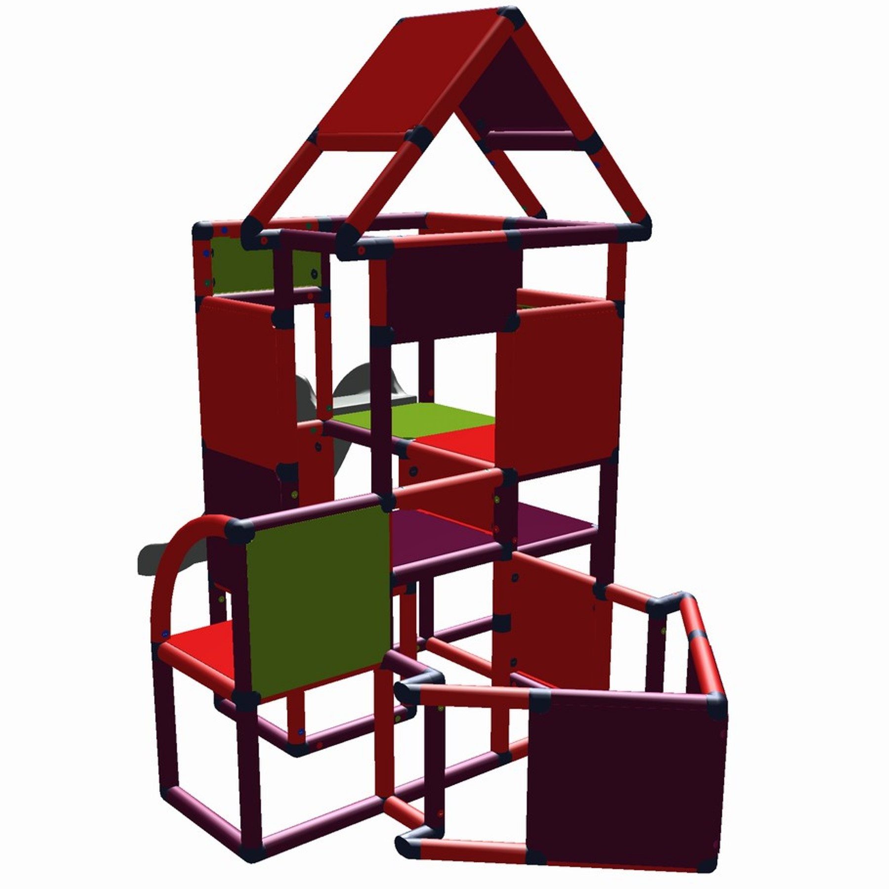 move and stic LISA großer Turm mit Rutsche Konstruktions-Spielset, In- und Outdoor