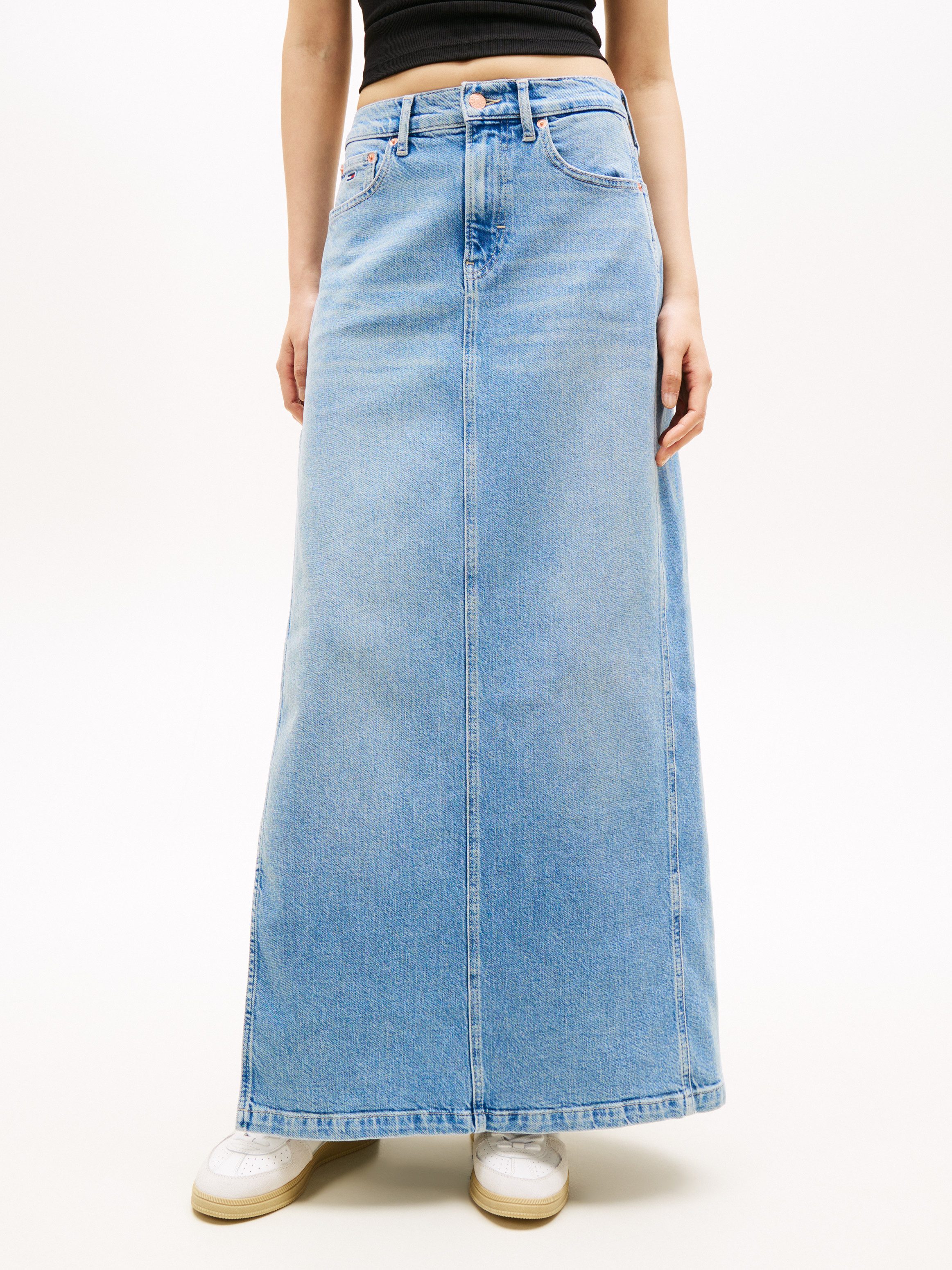 Tommy Jeans Jeansrock CLAIRE MAXI SKIRT BJ8131 mit hohem Bund und Seitenschlitz