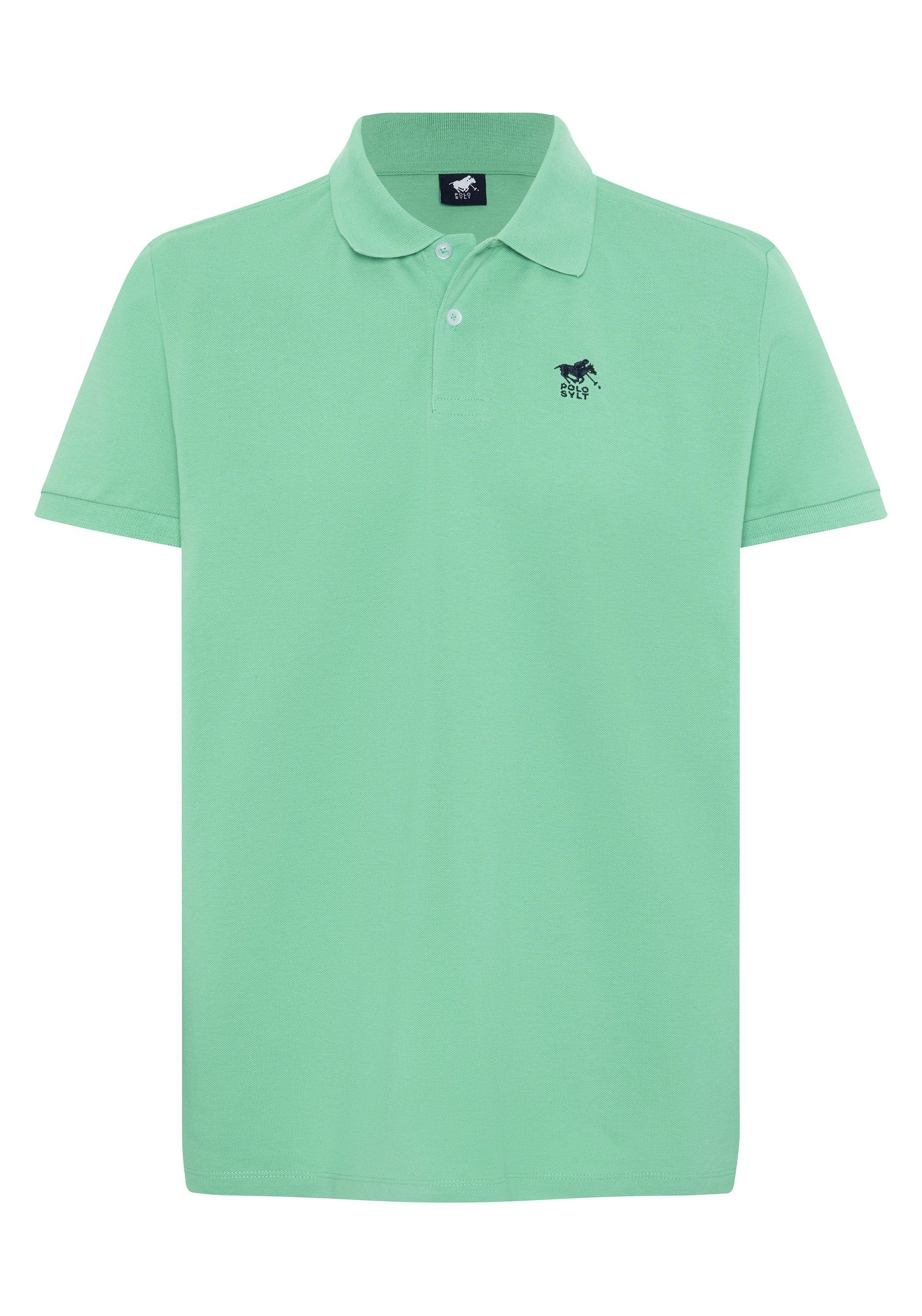 Polo Sylt Poloshirt mit Logo-Stitching 16-5721 Marine Green