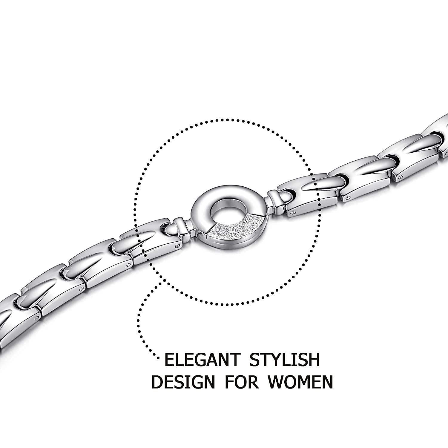 (Baugruppen) Silber Haiaveng Gliederarmband Armbänder,Magnetische Armbänder Damen