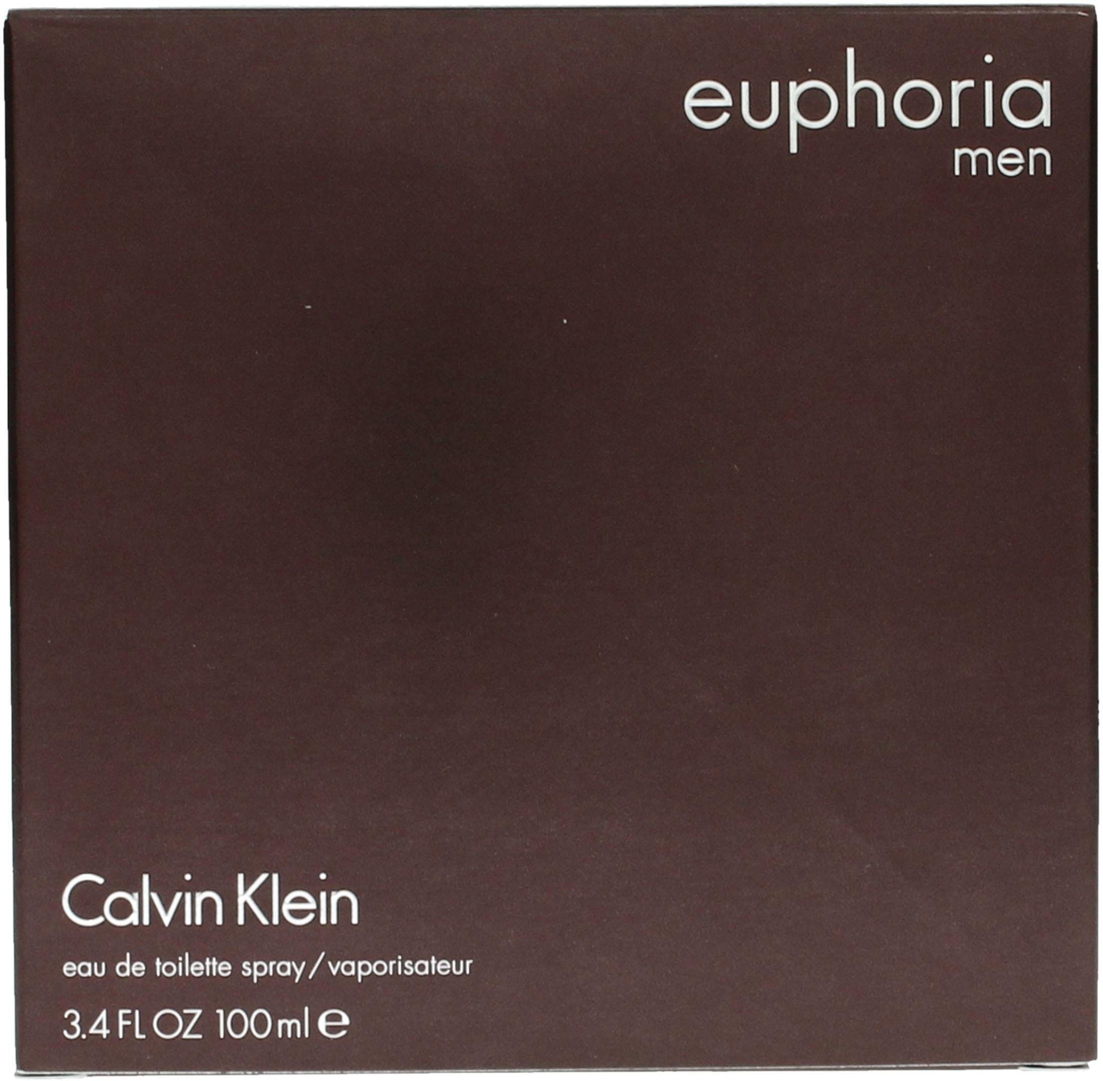 Calvin Klein Eau de Toilette Euphoria Men, Holzig-würziger Duft mit Ingwer, Zedernholz, Salbei und Wildleder.