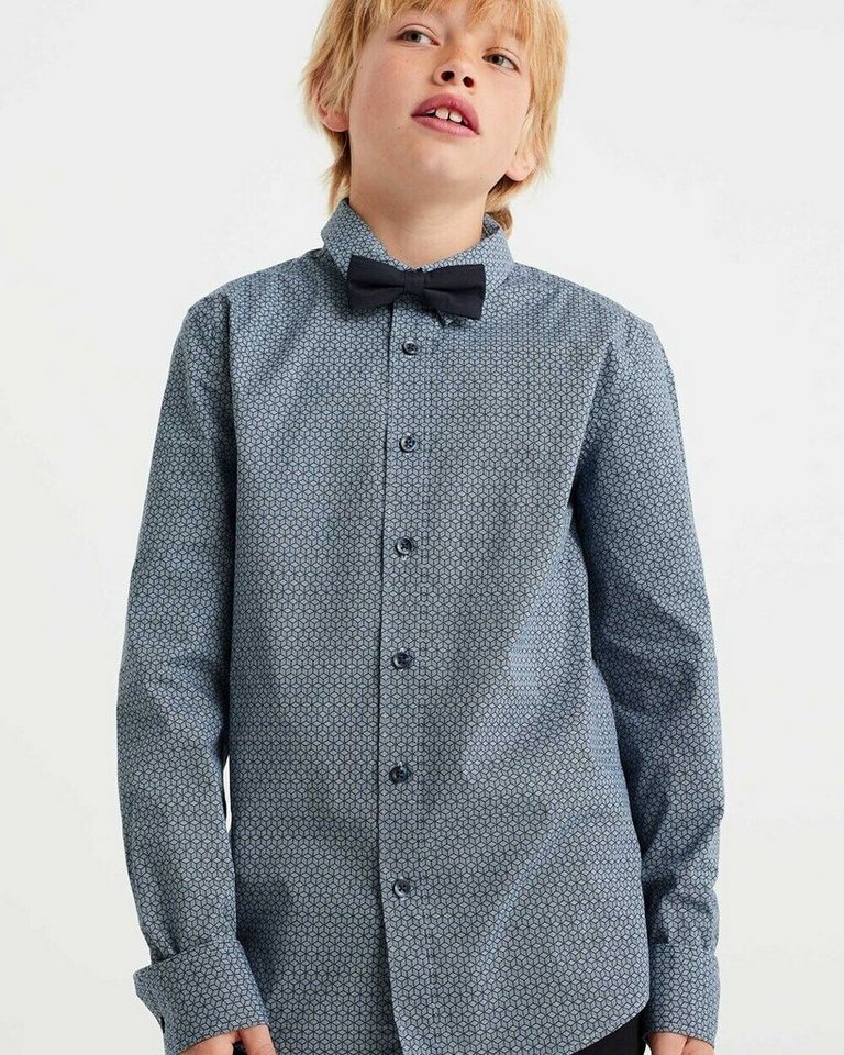 WE Fashion Businesshemd (1-tlg), Hemd für Jungen mit abnehmbarer Fliege