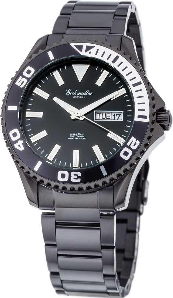 Eichmüller Taucheruhr Herrenuhr, Edelstahlarmband, Wasserdicht bis 20 ATM, günstig online kaufen