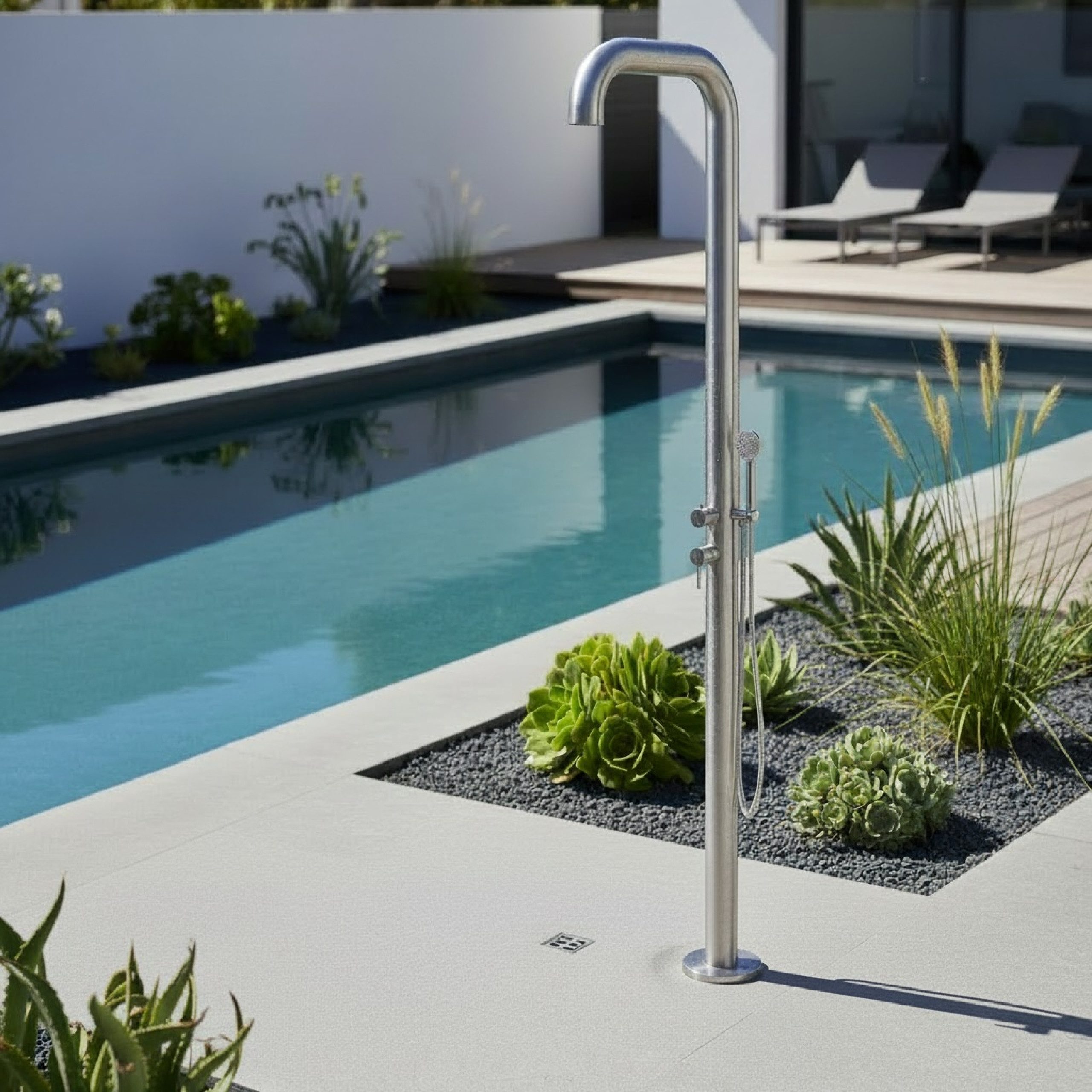 Eichenwald Gartendusche Eichenwald Ideal Außendusche Santos Edelstahl V2A 706563