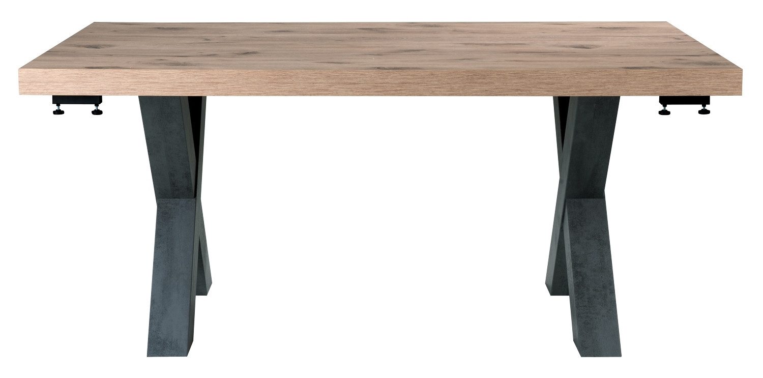 Mäusbacher Esstisch BIG SYSTEM DELUXE, B 175 x T 100 cm, Graphit Dekor, Viking Eiche Dekor, Tischplattenstärke 6,5 cm