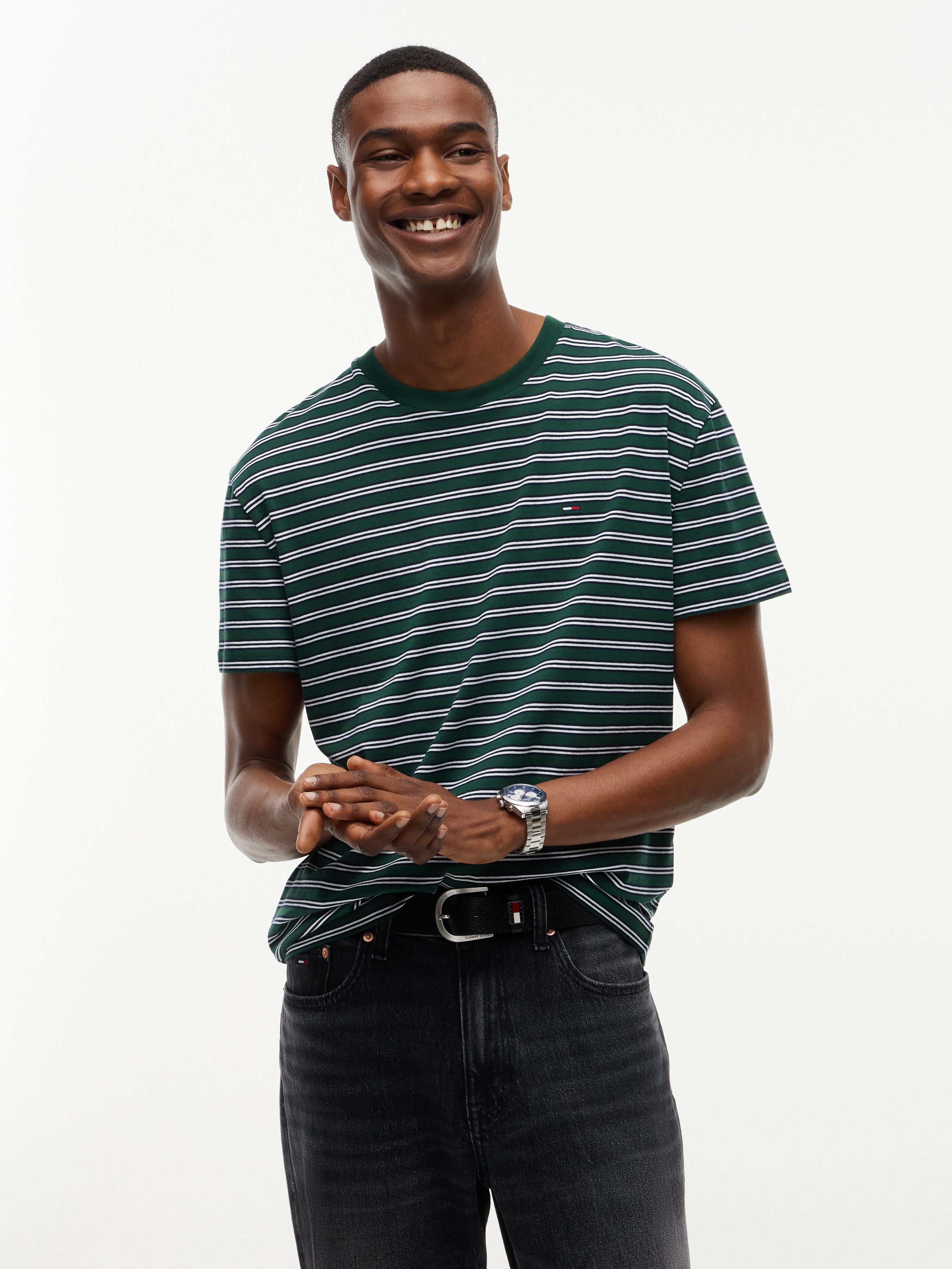 Tommy Jeans T-Shirt REGULAR STRIPE TEE Regular fit mit Streifenmuster