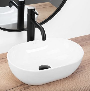 wohnwerk.idee Aufsatzwaschbecken Waschbecken Keramik Weiß Klein Gäste WC Gäste Bad Amelia