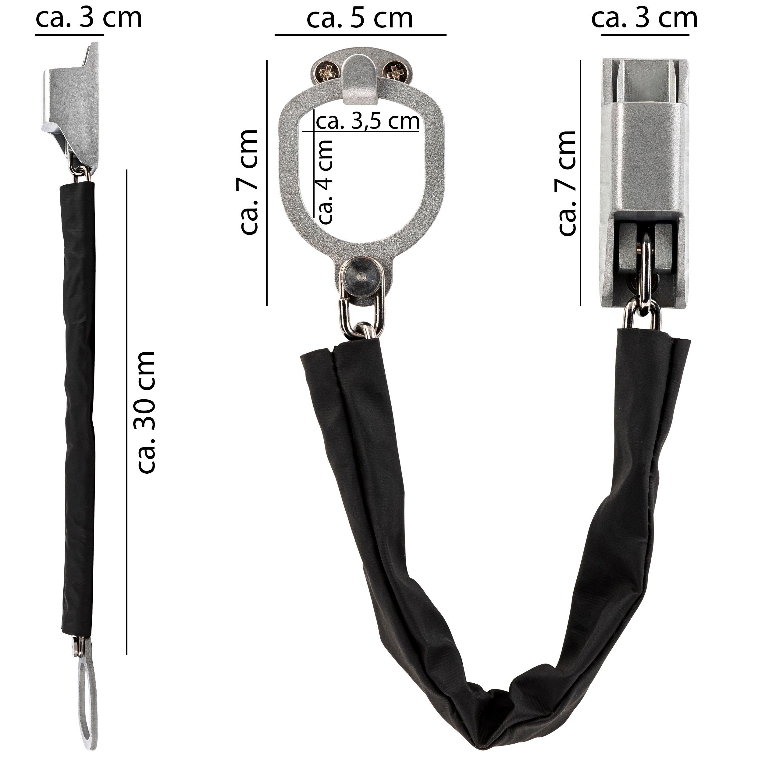 ONVAYA Türkette Türgriffkette mit Kratzschutz, Türkette - OHNE BOHREN der Türe