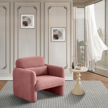 FUROKOY Sessel Sessel aus Lammwolle, Armlehnen-Sofastuhl, Freizeitsesse, Bequem, hohe Elastizität, für Wohnzimmer, Schlafzimmer, Zimmer