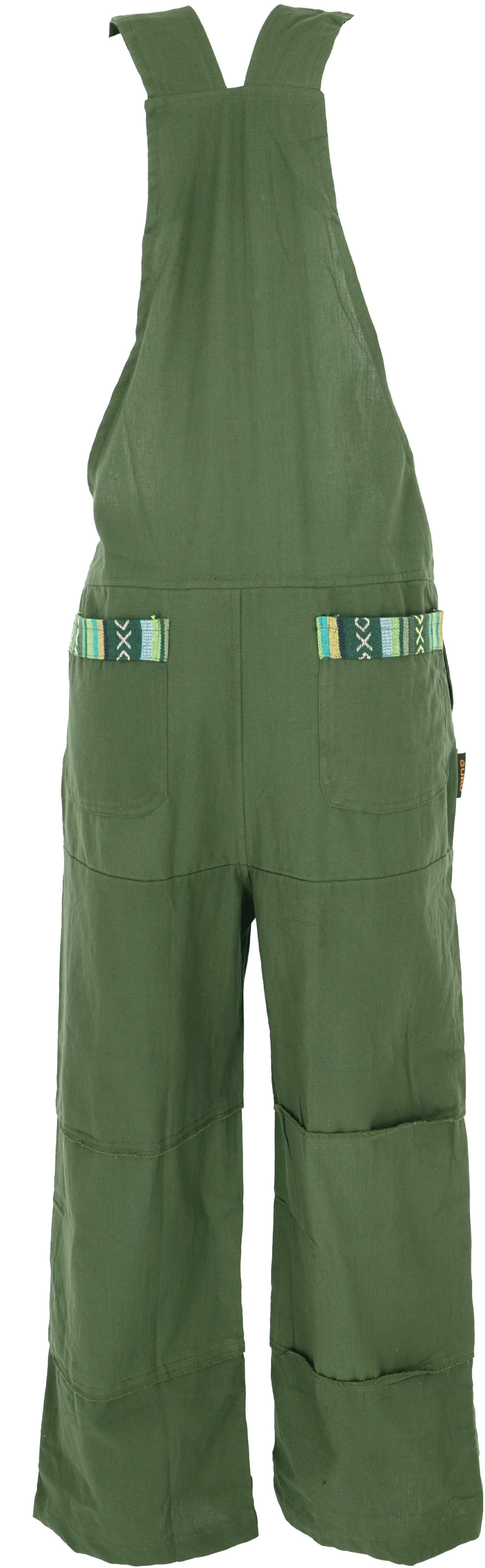 Guru-Shop Relaxhose Weite Latzhose, Ethno Style Boho oversize.. alternative Bekleidung