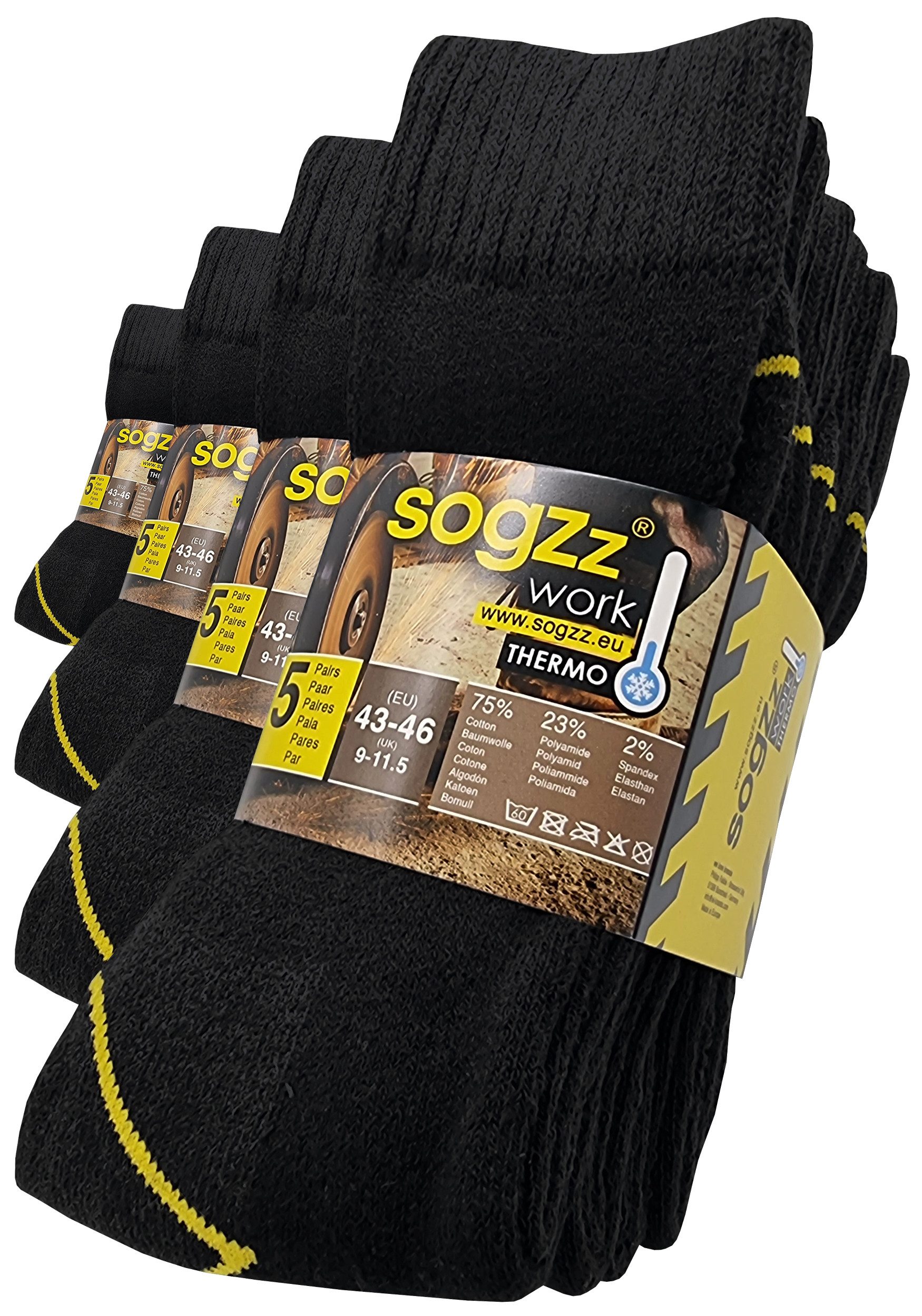 sogzz Arbeitssocken WORK THERMO Winter Herren, 10-20 Paar, Wintersocken Arbeit Socken (WORK THERMO, 20-Paar)