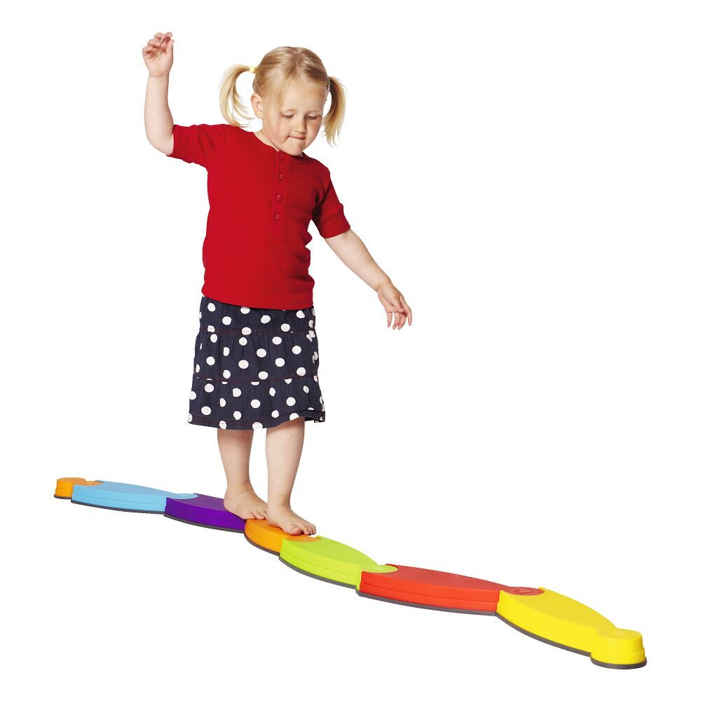 Gonge Balancetrainer Balancierstrecke-Set Fluss, Flexibel: Immer wieder neue Balancierpfade bauen