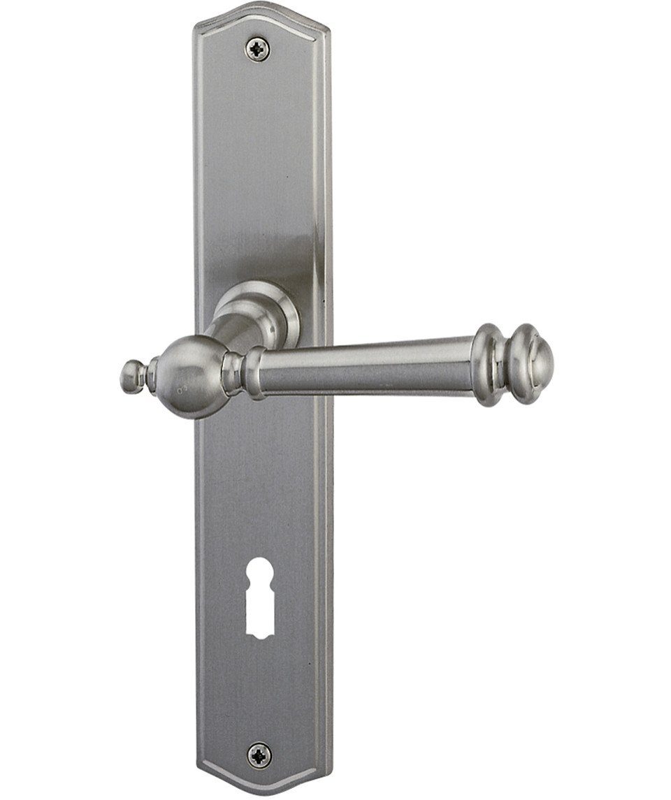 Alpertec Zimmertür Alpertec BB-Langschildgarnitur Ron Messing silber