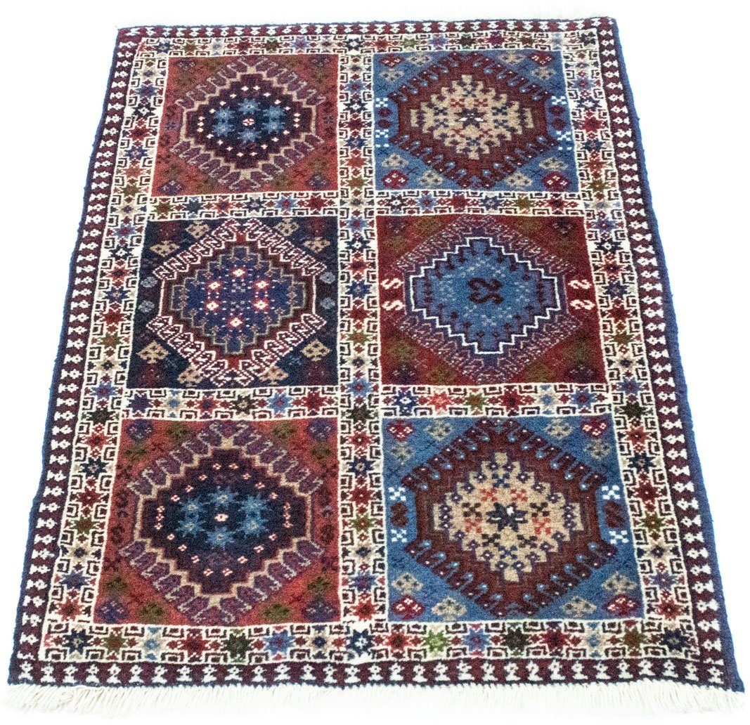 Wollteppich Yalameh Teppich handgeknüpft mehrfarbig, rechteckig, Höhe 6 mm