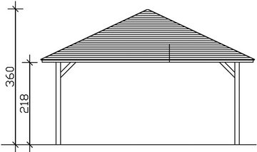 Skanholz Holzpavillon Orleans 4, Leimholz, 489 x 966 cm