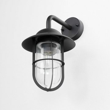 Licht-Erlebnisse Außen-Wandleuchte GENOA, ohne Leuchtmittel, LED Wandlampe Schwarz E27 Außenleuchte Gartenlampe Lampe