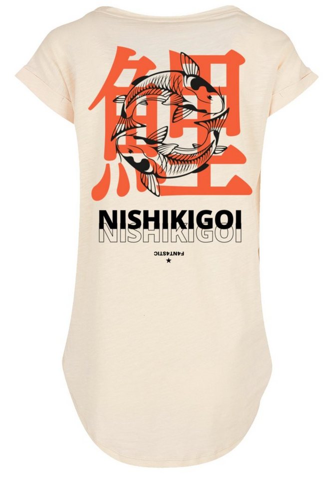 T-Shirt mit Print, F4NT4STIC hohem Grafik Nishikigoi weicher Baumwollstoff Sehr Koi Tragekomfort Japan
