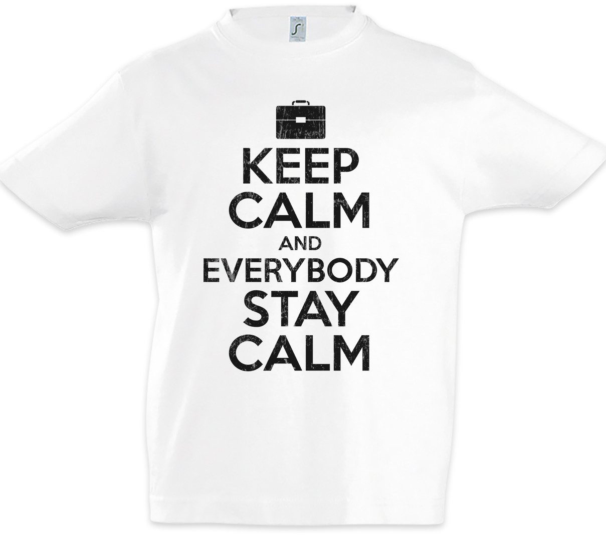 Print-Shirt Keep Calm And Everybody Stay Calm Kinder T-Shirt Fun Comedy Spaß Humor