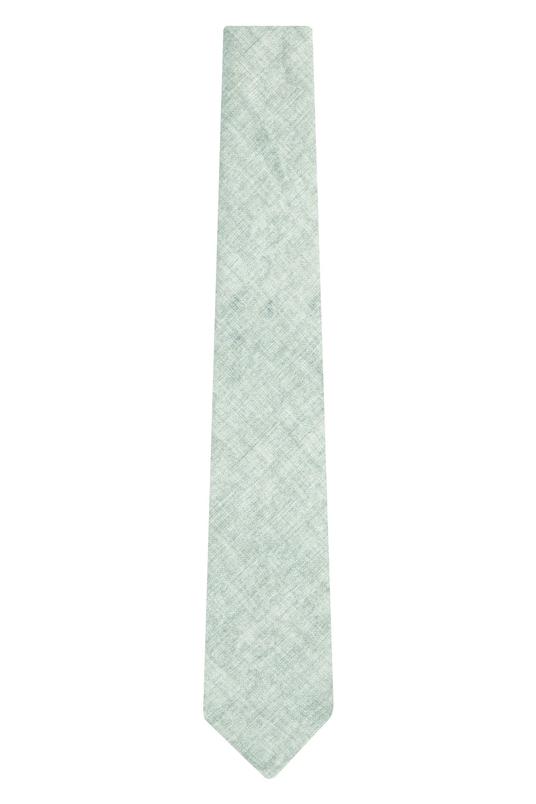 Next Krawatte in Made Green Signature Italy Sage Leinen-Krawatte (1-St)