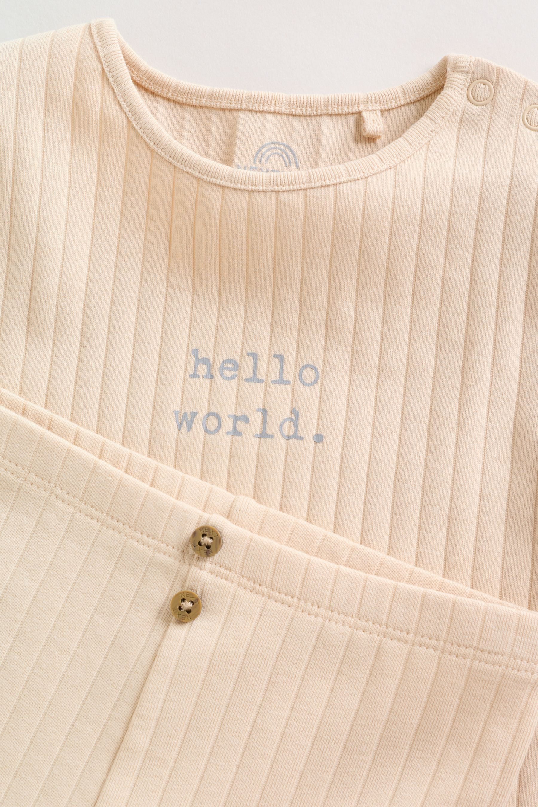 Next Shirt & Leggings Hello World Baby-Oberteil und Leggings, 2er Set (2-tlg)