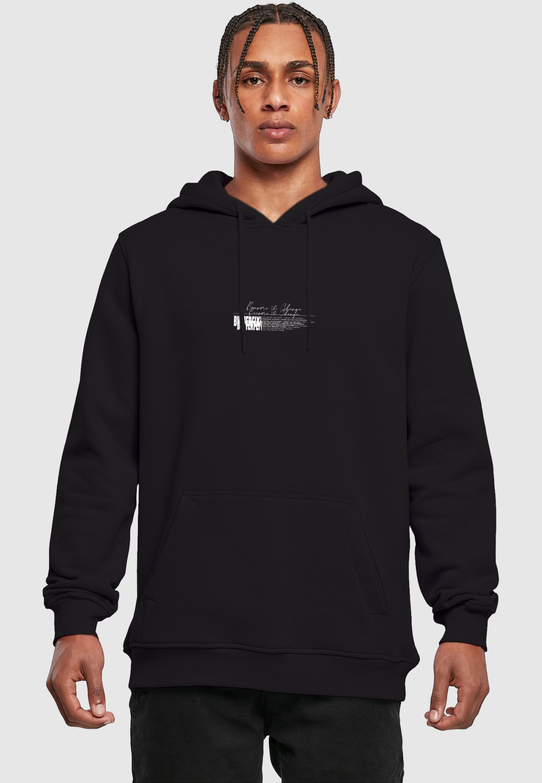 MisterTee Kapuzenpullover MisterTee Herren Become the Change Butterfly 2.0 Hoody (1-tlg)