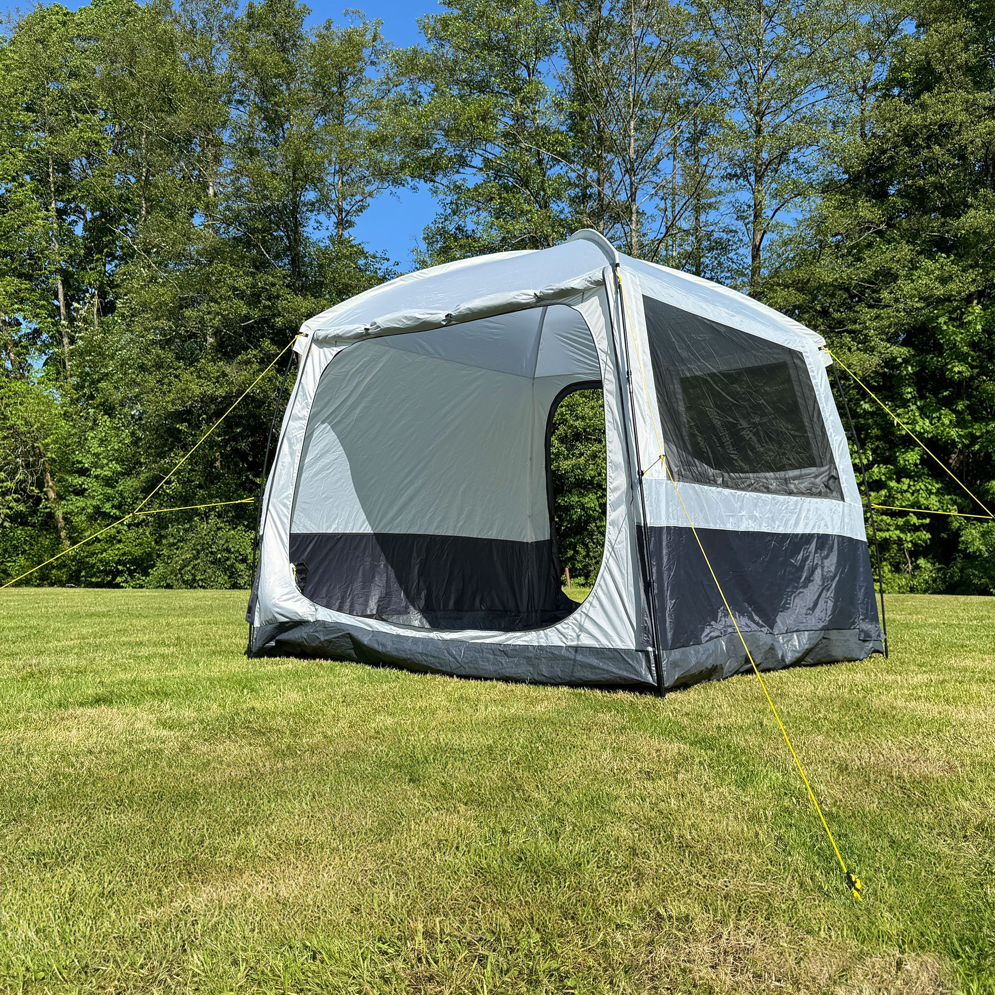 freizeitschmiede Gruppenzelt Buszelt für 4-6 Personen Aufenthaltszelt Lagerzelt Küchenzelt 250x250, Personen: 6 (Packung)