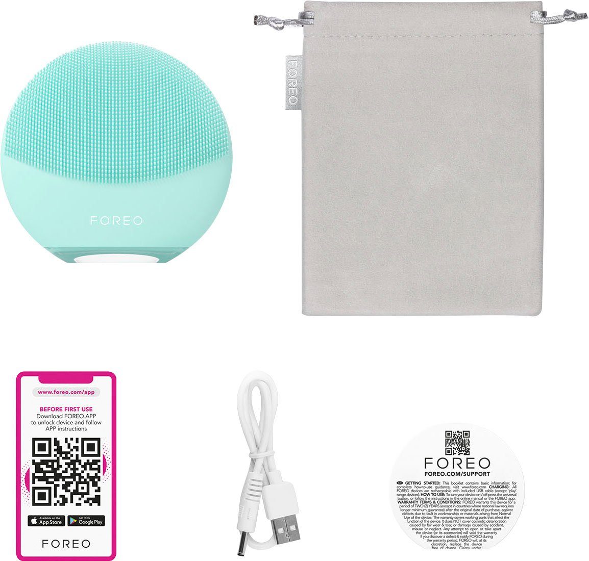 Elektrische Arctic mini Blue LUNA™ FOREO 4 Gesichtsreinigungsbürste