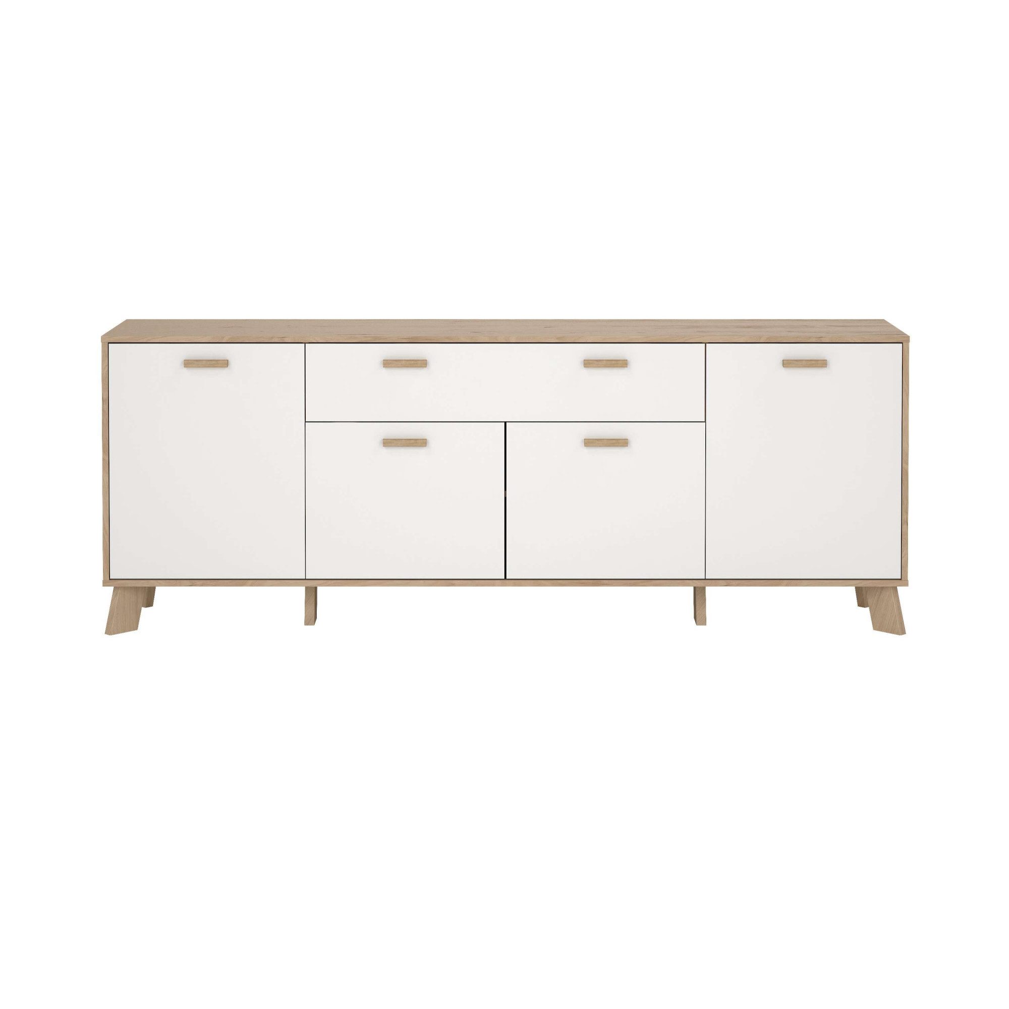 andas Sideboard Ikast, Stauraum, Schubladenschrank, Aufbewahrung, Breite 196 cm, 4 Türen, 2 Schubladen, Höhe 73 cm