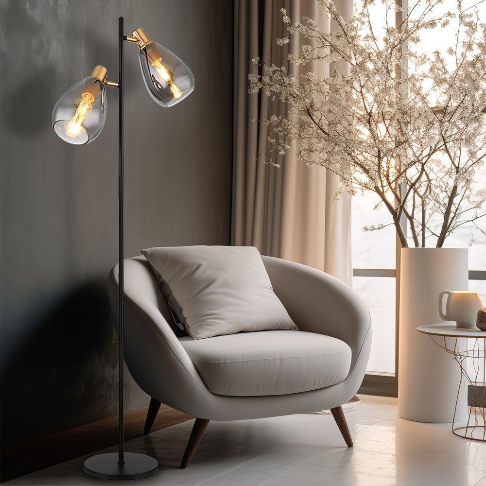 GLOBO LIGHTING Stehlampe, Leuchtmittel nicht inklusive, Stehleuchte Schlafzimmerlampe Beistellleuchte Stehlampe