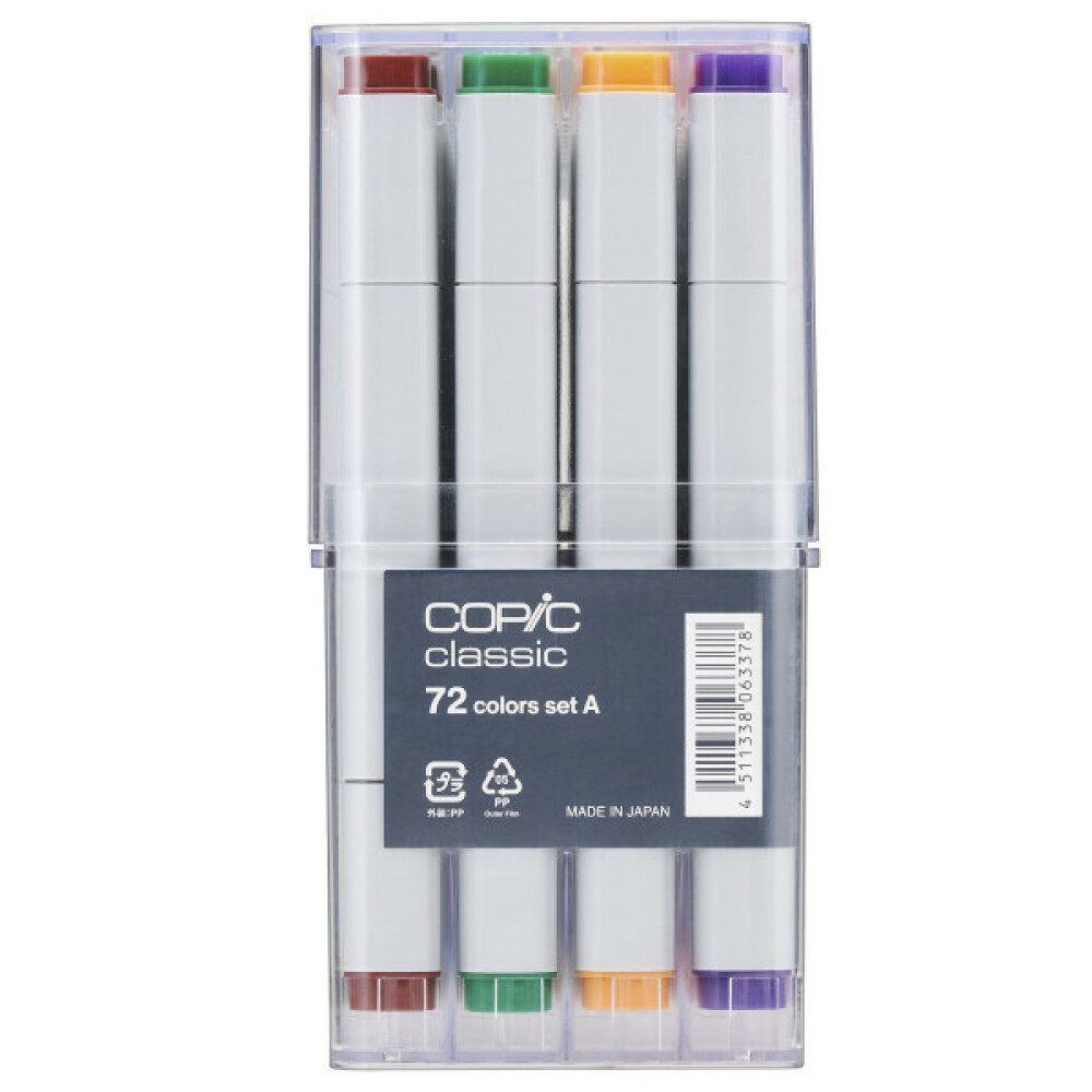 COPIC Marker Set A 72St - Grundfarben für Design und Illustration, (1-tlg)