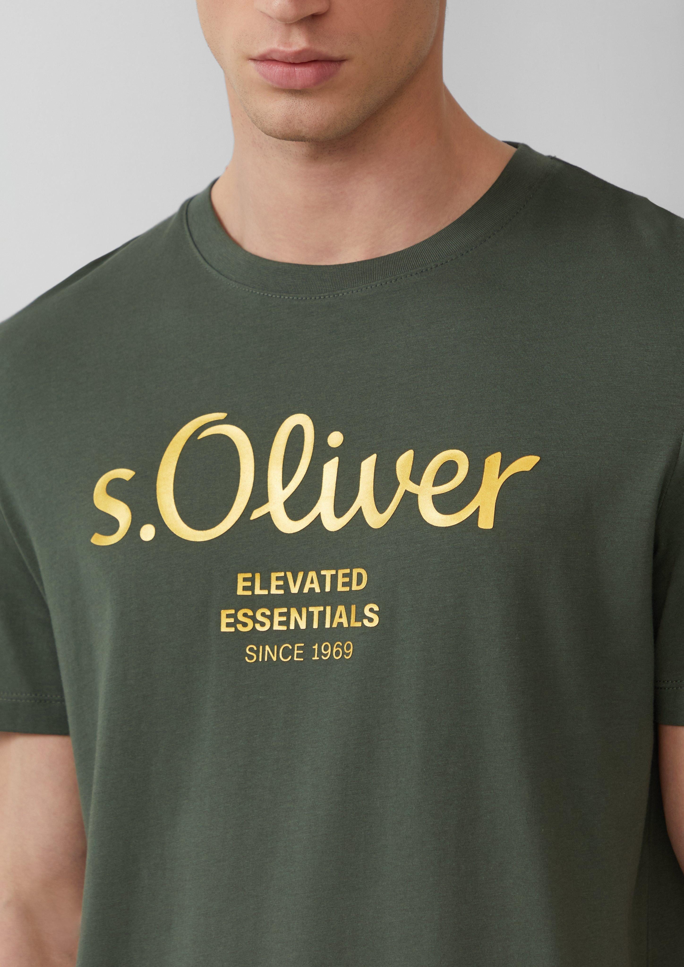 s.Oliver Kurzarmshirt T-Shirt mit Logo-Print Artwork günstig online kaufen