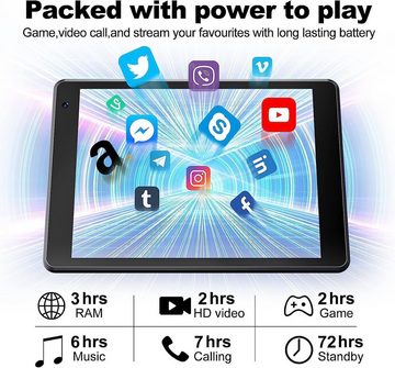 TJD Tablet (7,5", Android 12, Android 12 tablet 8mp+2mp kamera wi-fi bluetooth lautsprecher)