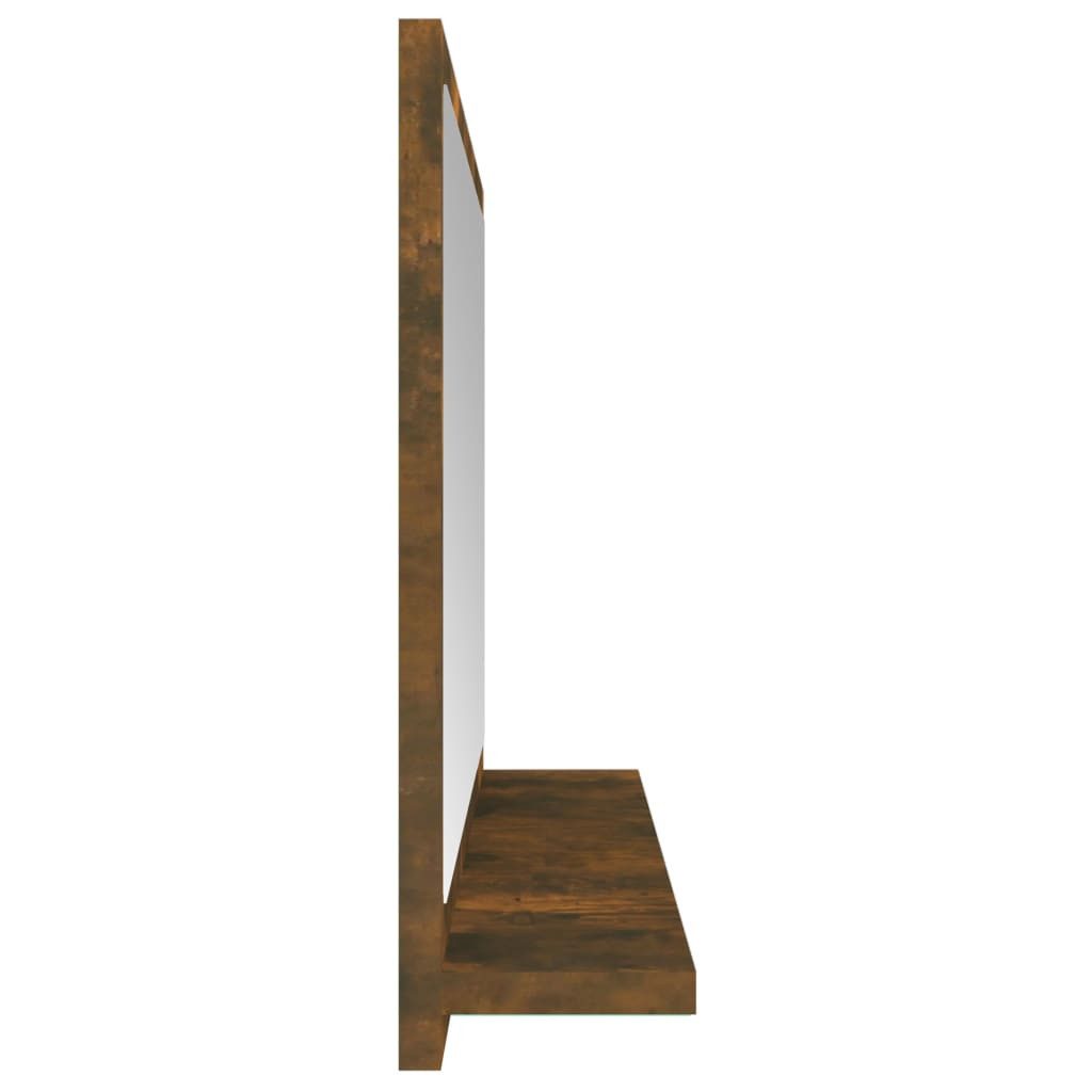 furnicato Wandspiegel mit Ablage 40 x 10,5 x 37 cm Räuchereiche (1-St), Badezimmerspiegel mit Ablage für Toilettenartikel im Bad – Bild 5 von 5
