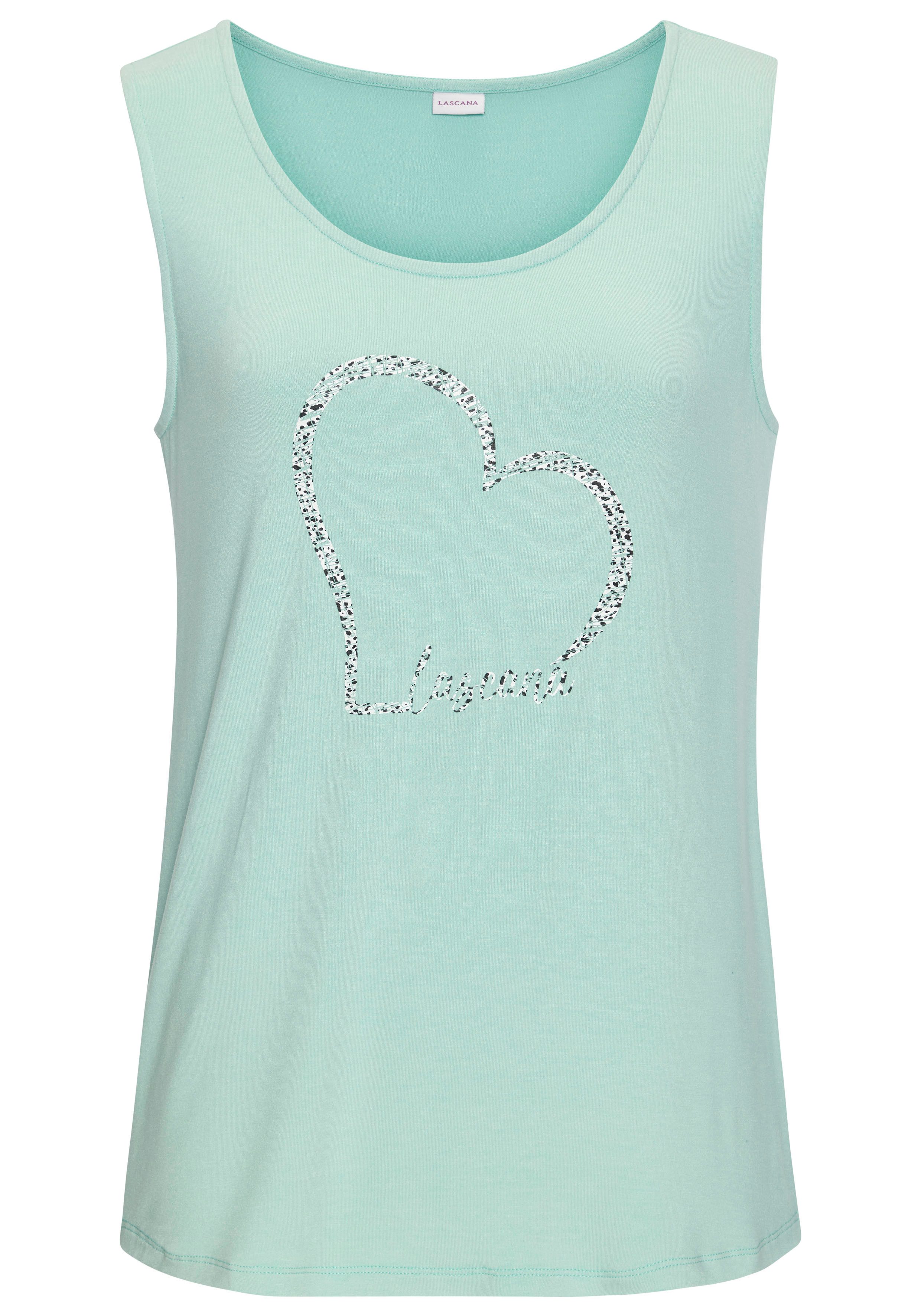 LASCANA Trägertop mit Lascana Herz Print aus weichem Viskose-Stretch. € 26,99, (€ 26,99 pro 1 Stk).