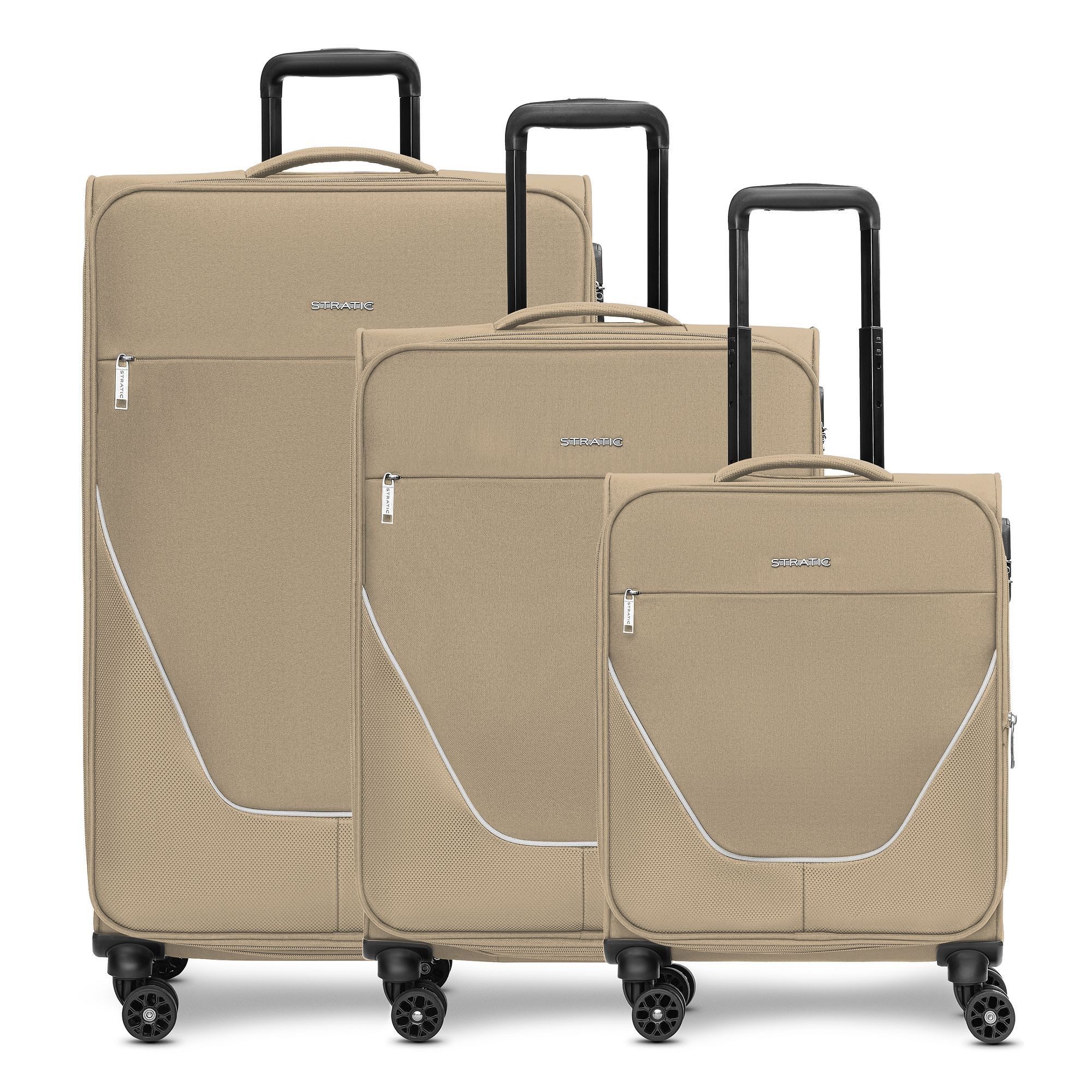 Stratic Trolleyset taska, 4 Rollen, (3-teilig, 3 tlg), Polyester günstig online kaufen