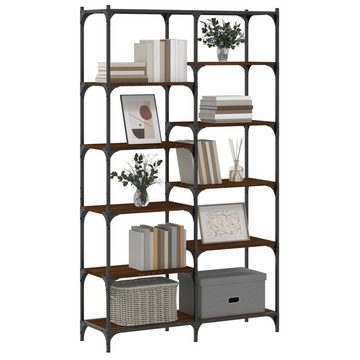 furnicato Bücherregal Eiche Braun 100x32x170 cm Holzwerkstoff und Eisen