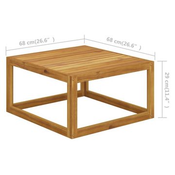 vidaXL Loungesofa Hocker mit Dunkelgrauem Kissen Massivholz Akazie, 1 Teile