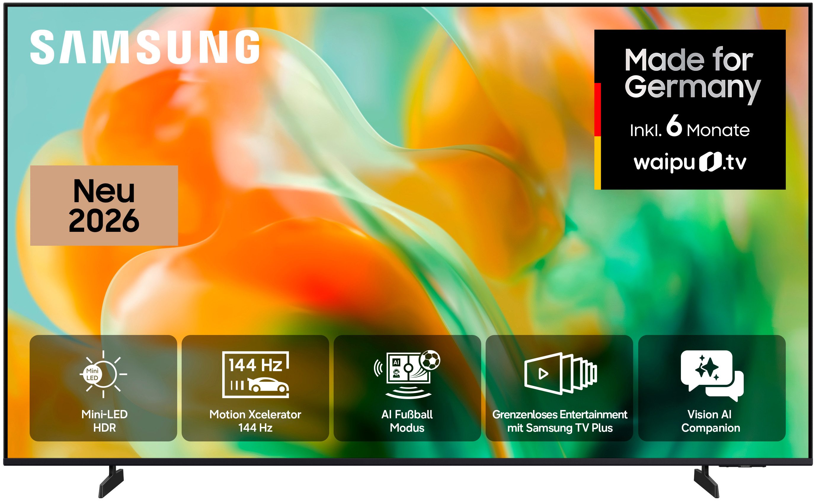 Samsung GU55M80HAU Mini-LED-Fernseher (138 cm/55 Zoll, 4K Ultra HD, Smart-TV, Mini-LED HDR, Motion Xcelerator 144 Hz, AI Fußballmodus, Dynamik Sound)