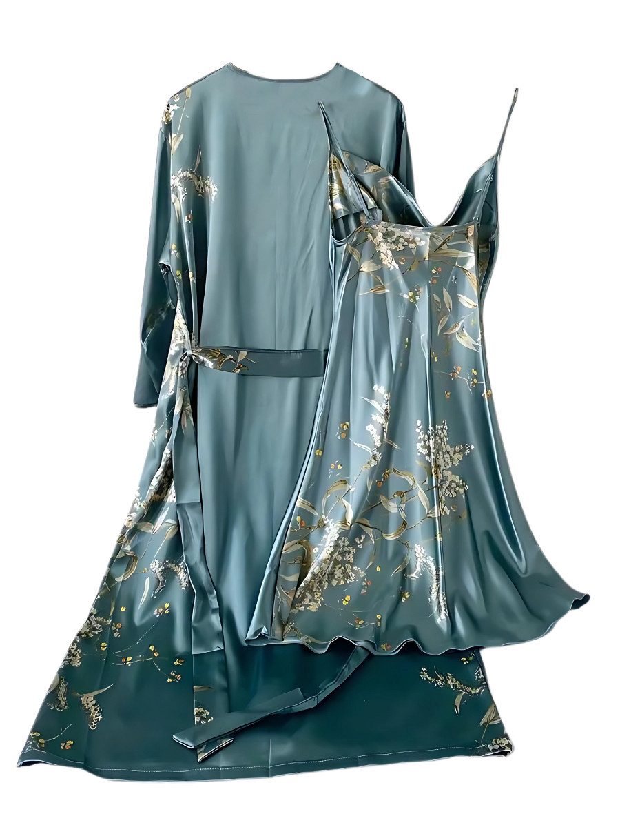 Elegant Love Morgenmantel Satin Pyjama-Set 2-tlg., günstig online kaufen