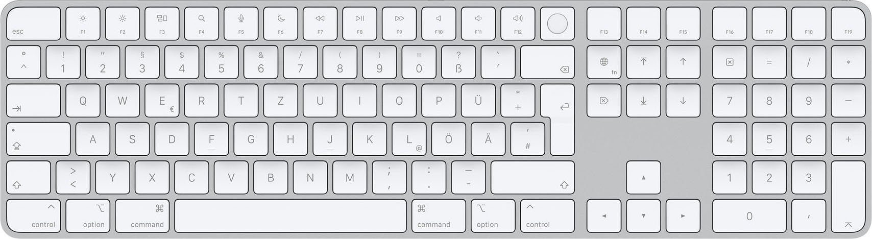 Apple Magic Keyboard Apple-Tastatur Numeric for Mac with Touch Keypad and ID