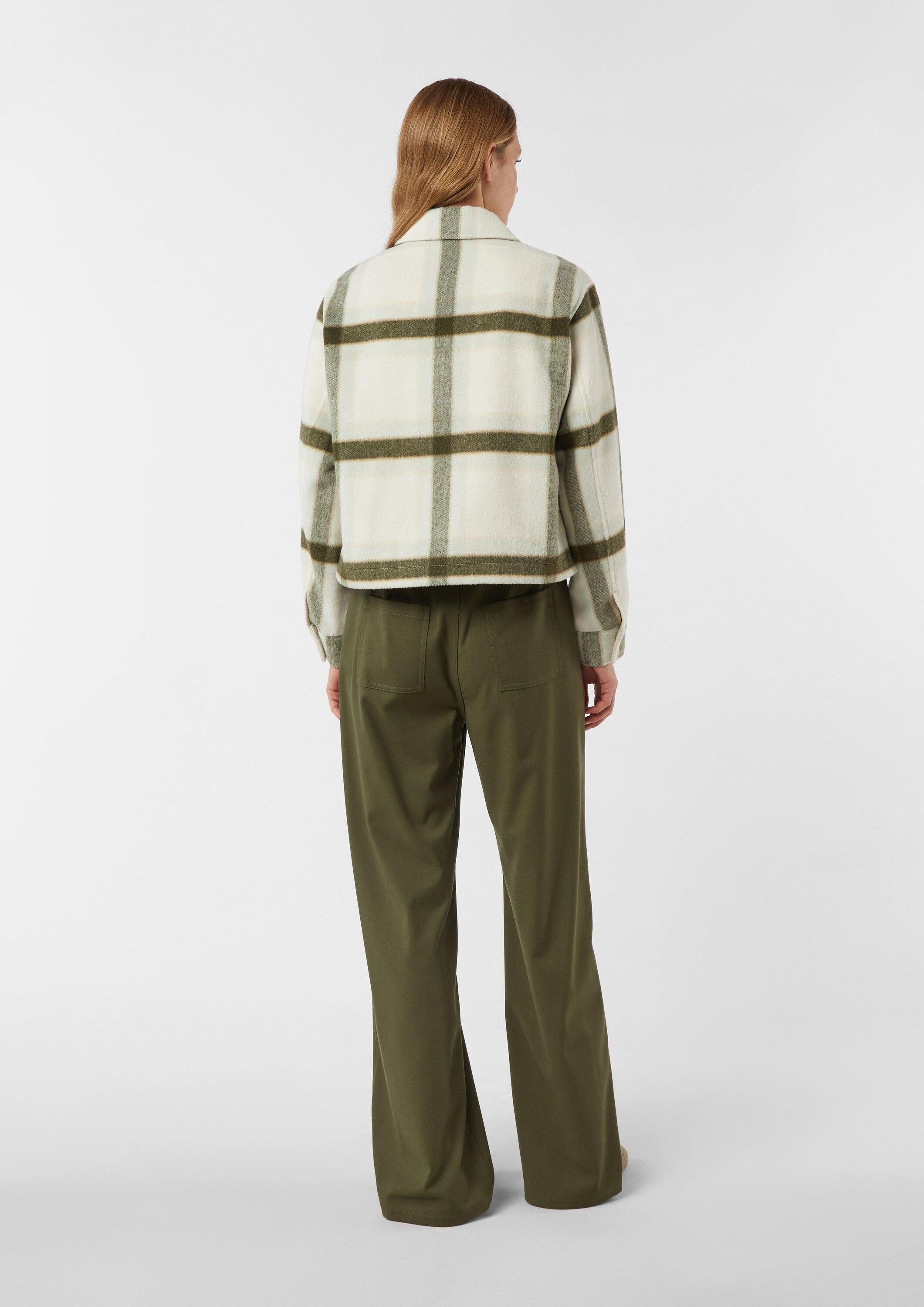 comma Hemdjacke Outdoor-Jacke Leicht gebrushte Jacke im Makro Karo