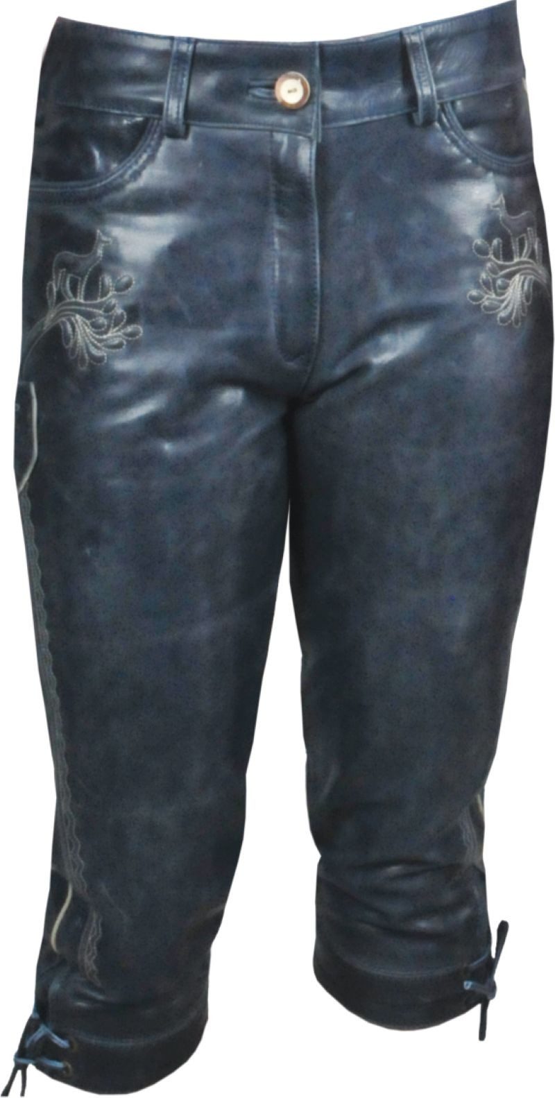 Fuente Leather Wears Trachtenhose Mädchen Kniebund Trachten Lederhose Teenager, 3/4 lang Kinder Kniebund Trachten Lederhose