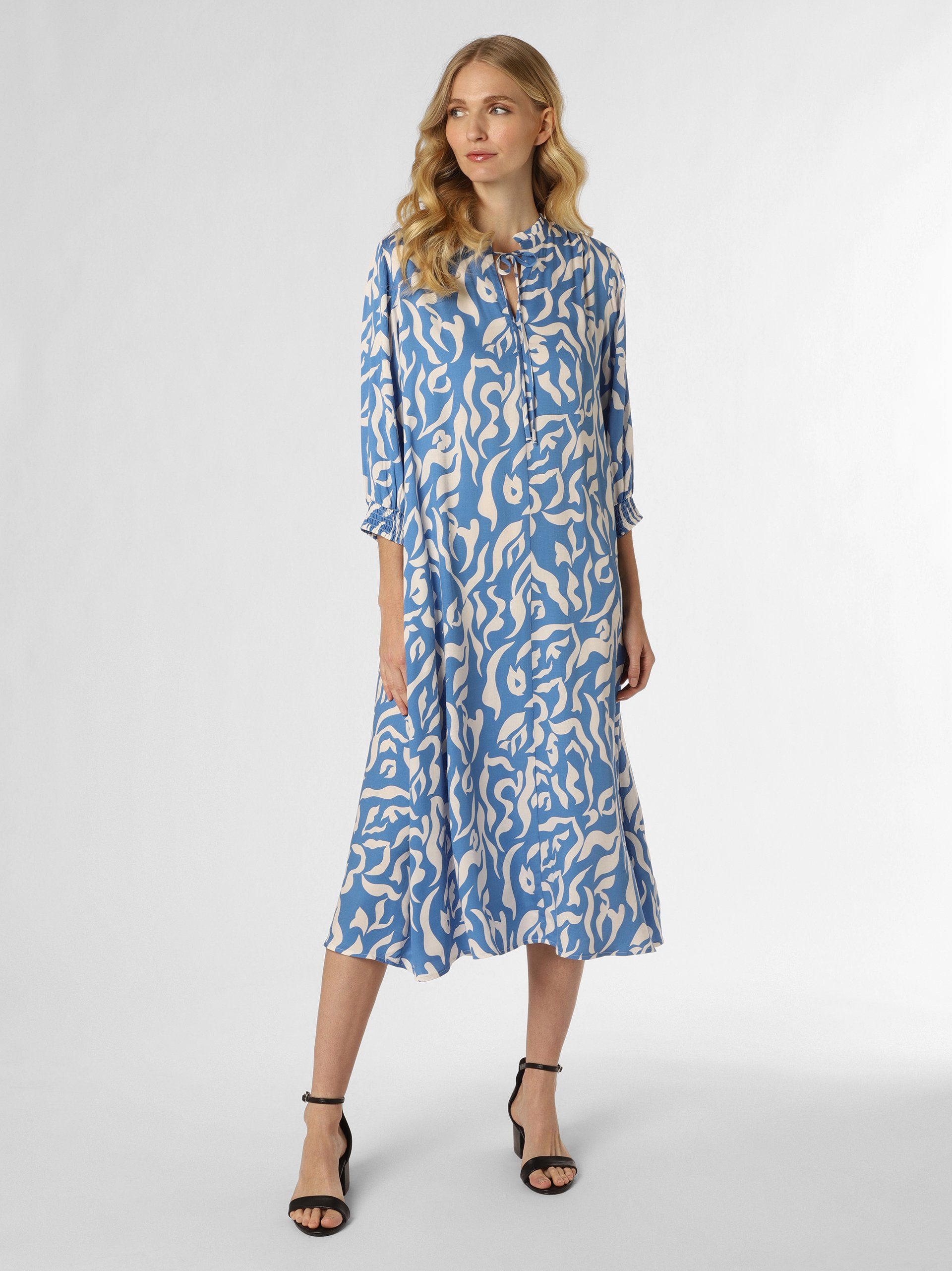 A-Linien-Kleid Apriori blau ecru