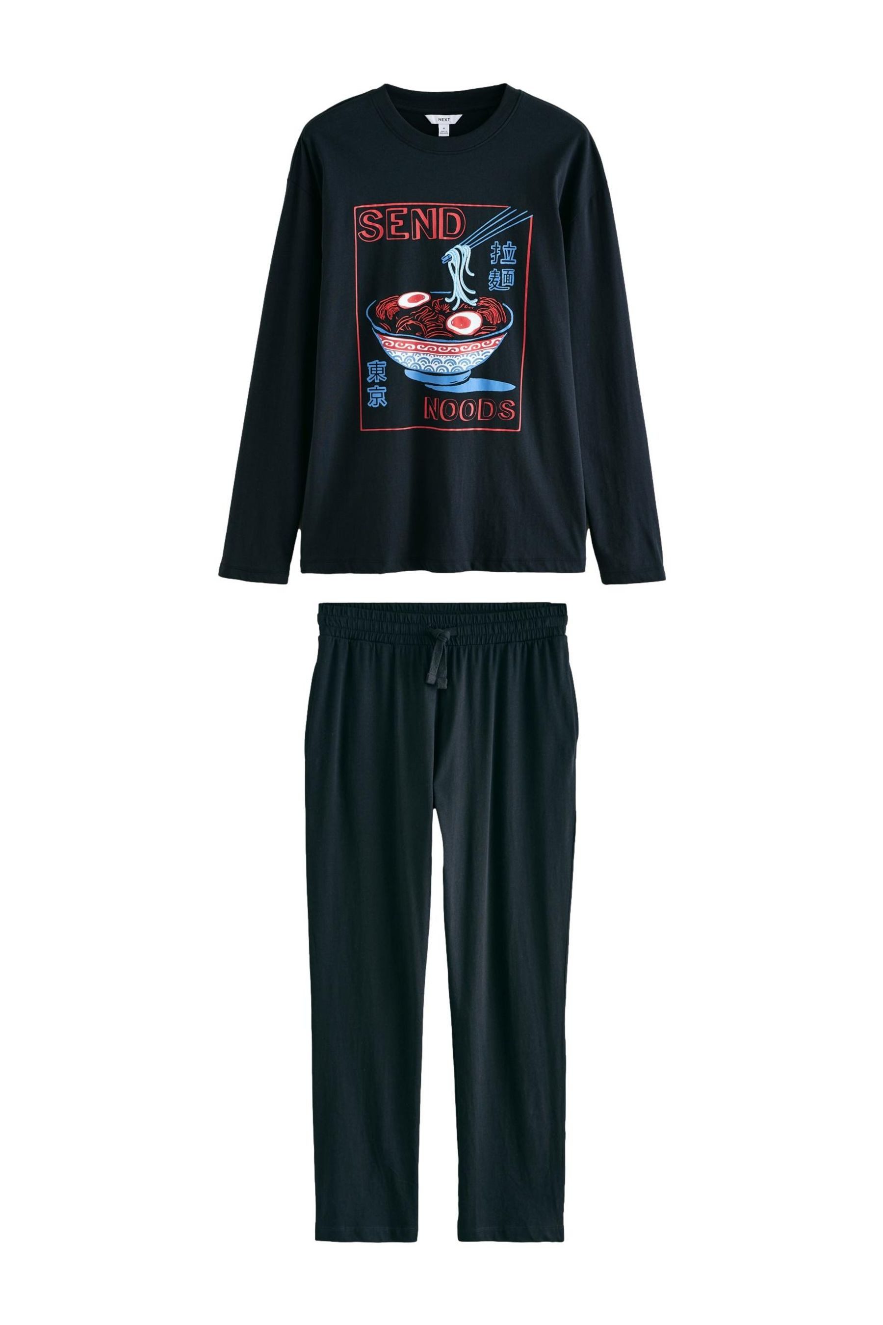 Next Pyjama Langärmeliger Jersey-Schlafanzug mit Grafik (2 tlg) günstig online kaufen