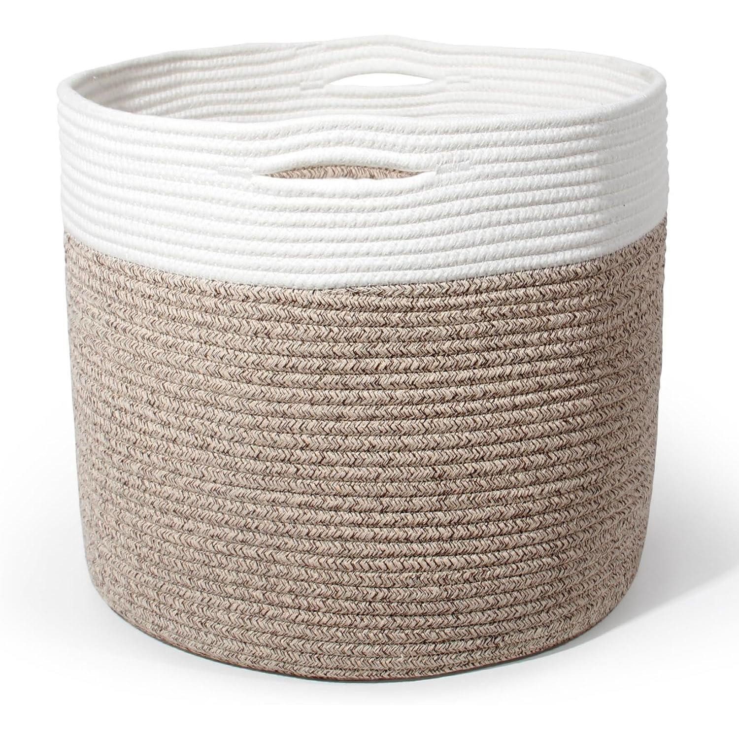 LuxusKollektion Wäschekorb Geflochtener Wäschekorb Baumwolle Griffen, Braun. € 53,95, (€ 53,95 pro 1 Stk).