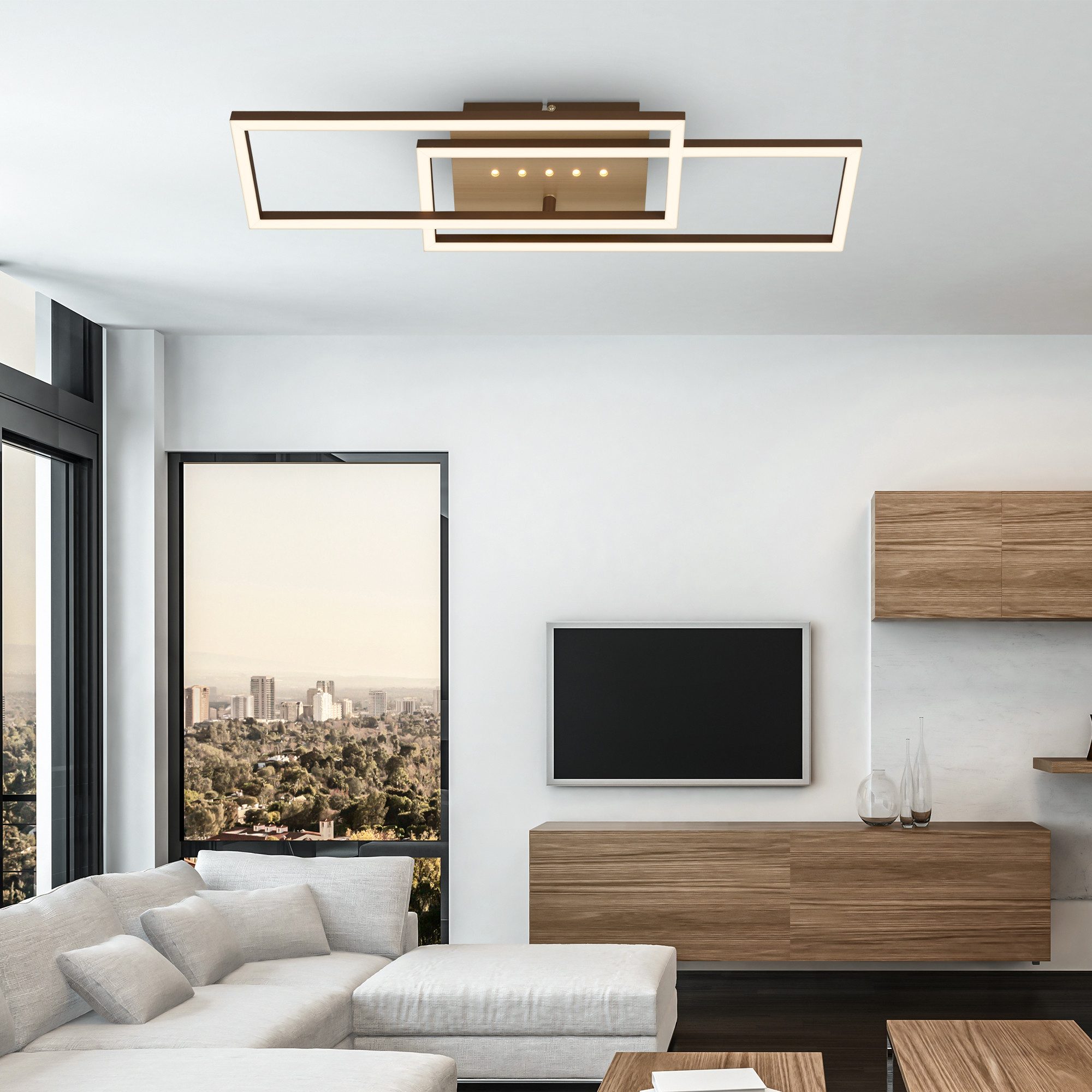 Briloner Leuchten Deckenleuchte FRAME DOT, LED fest integriert